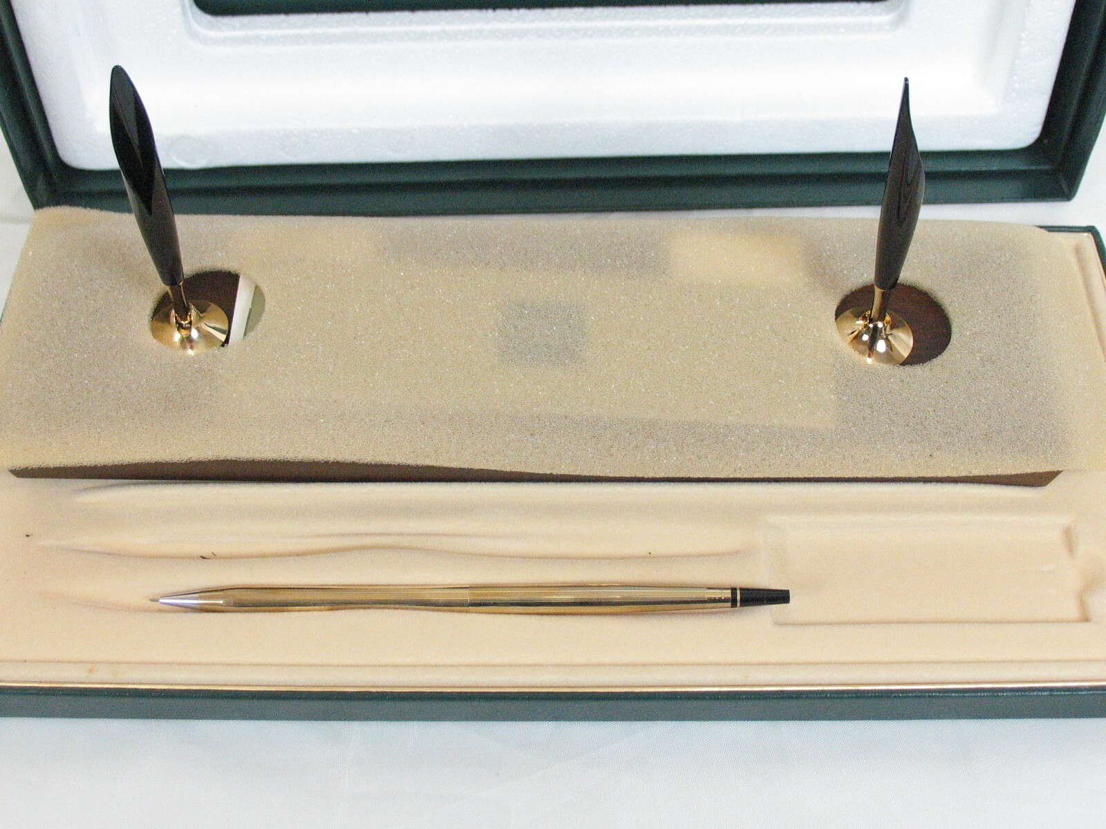 Vintage Cross Pencil w/ Wooden Stand Desk in Box 10K GF