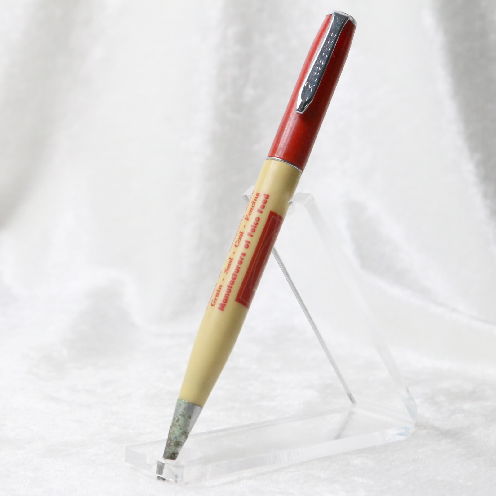 VTG 1930s RITEPOINT Felco Farmers Co-Op Celluloid Advertising Mechanical Pencil