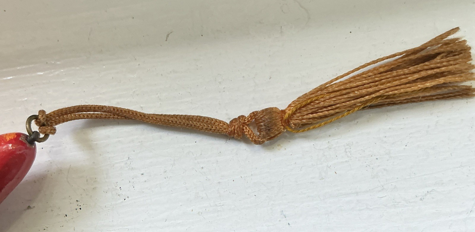 1930s Wooden Torpedo Mechanical Pencil With Tassel 3” Made In Japan Works