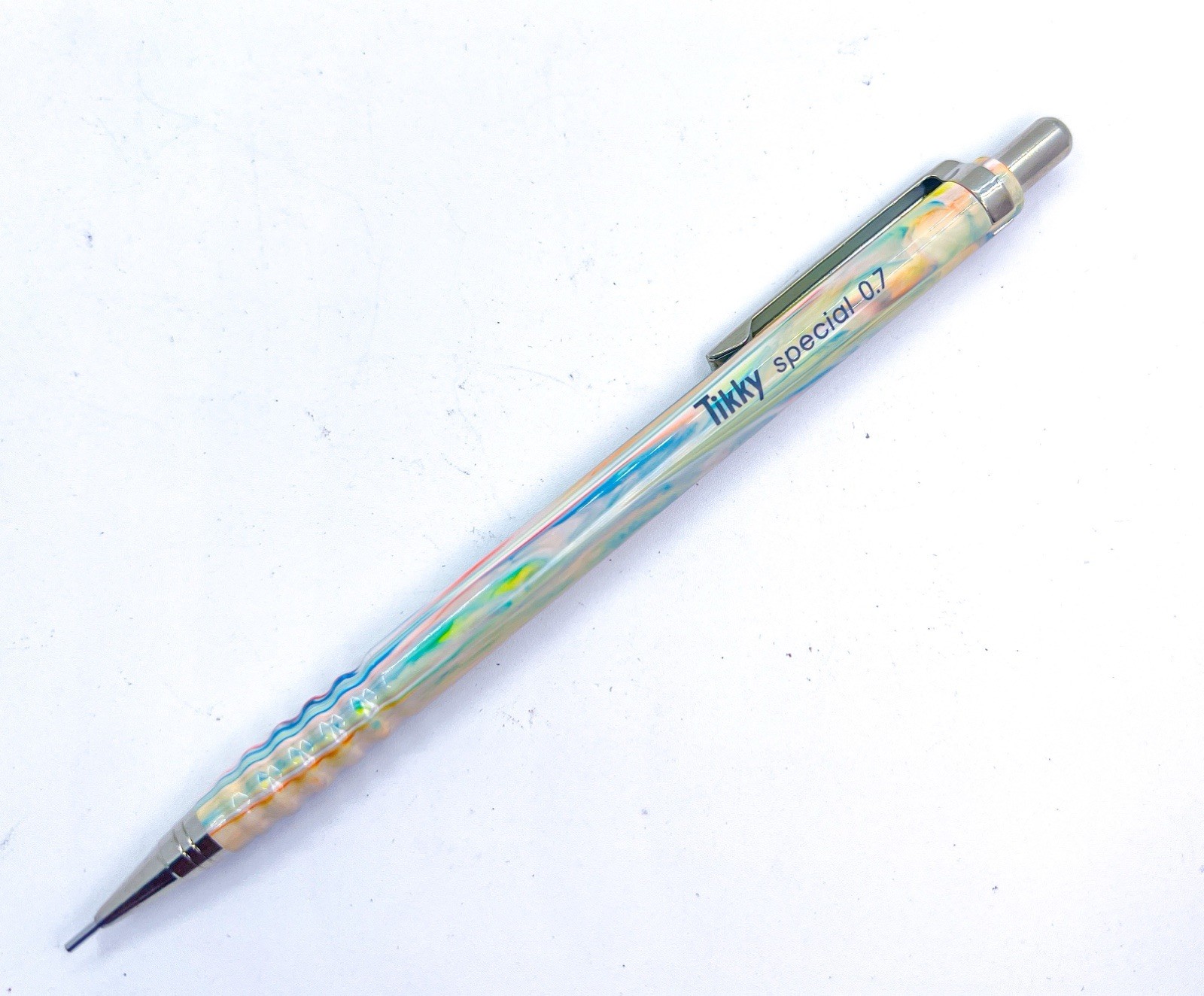 NOS rotring tikky Special Mechanical Pencil Marble Rainbow Color 0.7mm