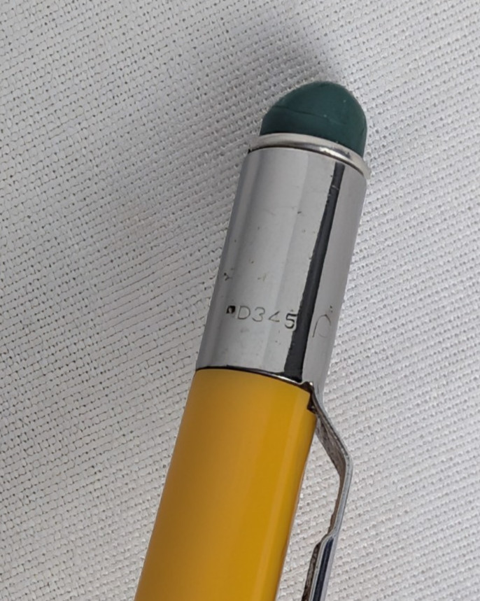 Vintage Pentel PD345 Solid Yellow Quicker Clicker Pencil