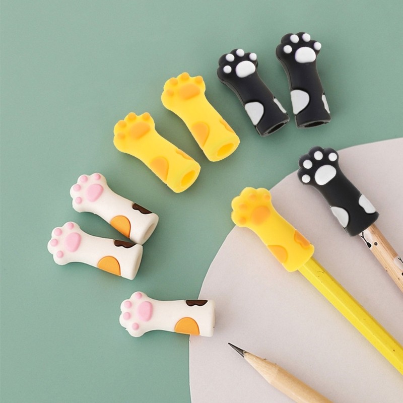 3Pieces Silicone Pencil Tip ProtectorsPencil Covers for Kid Student Class Reward