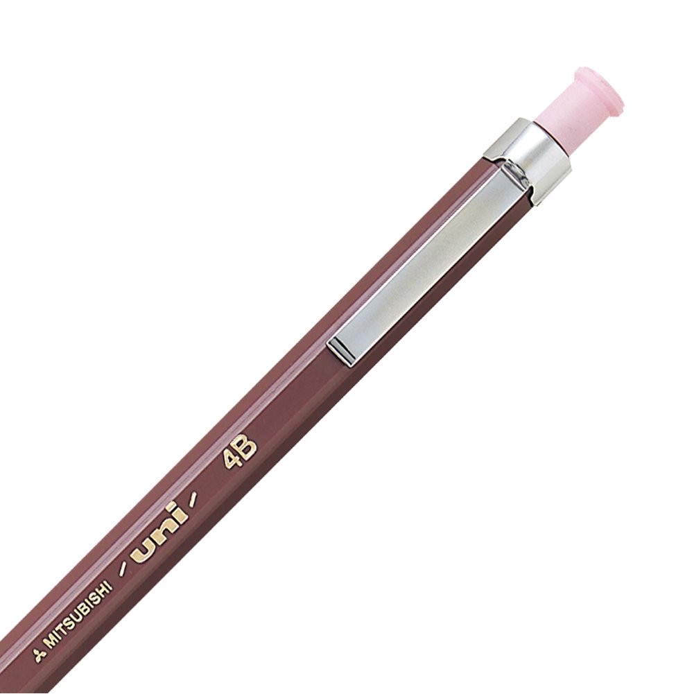 Japanese 4B Lead Drop Holder Pencil with Roulette Grip 2.0mm Stationery