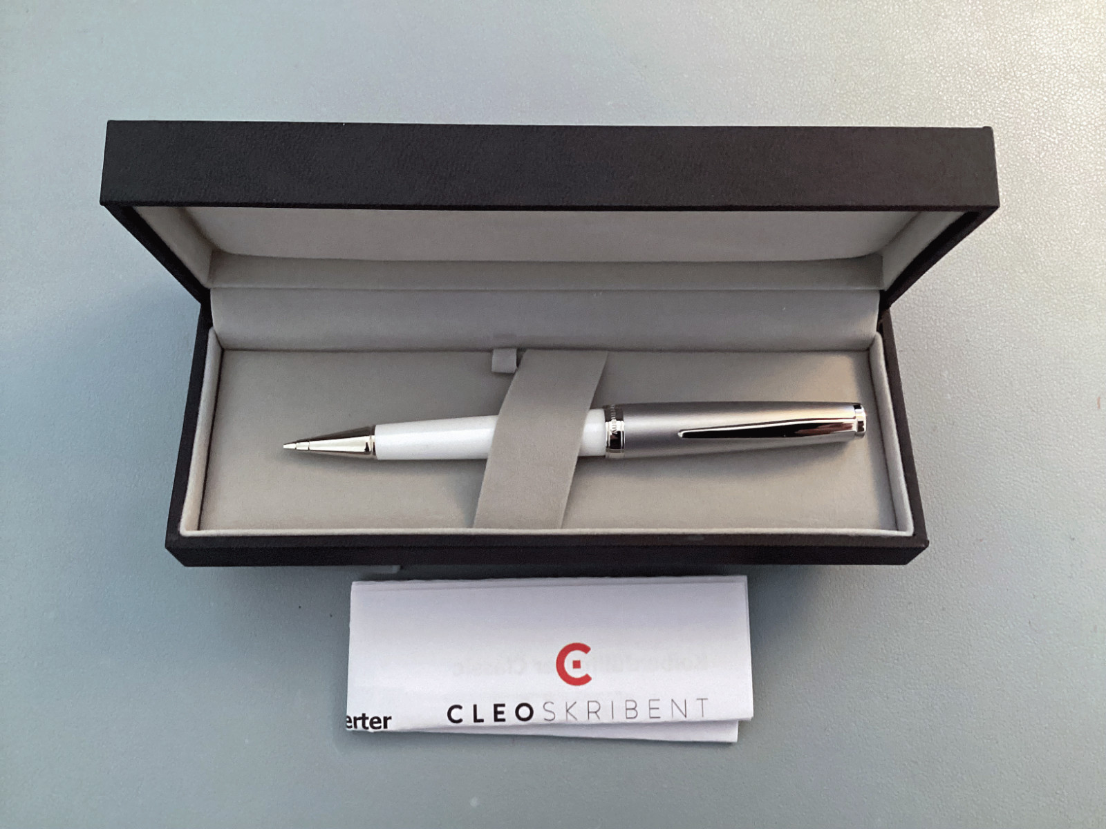 Cleo Skribent Classic Metal Palladium White Mechanical Pencil