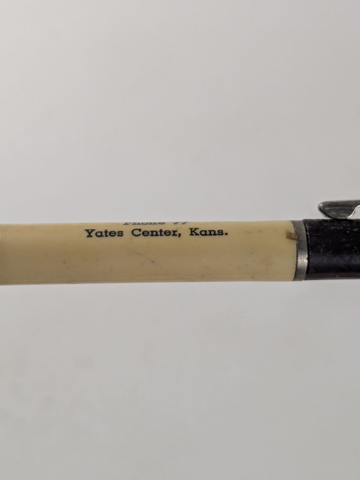 1940-50s – Woody’s Truck Stop Yates Center Kansas Ad Mech Pencil – B18D
