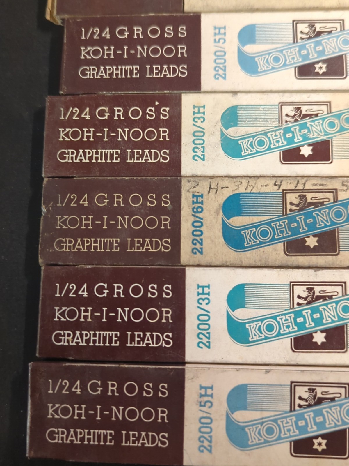 9 BOXES OF VINTAGE KOH-I-NOOR GRAPHITE LEADS Techno Tone Some Full