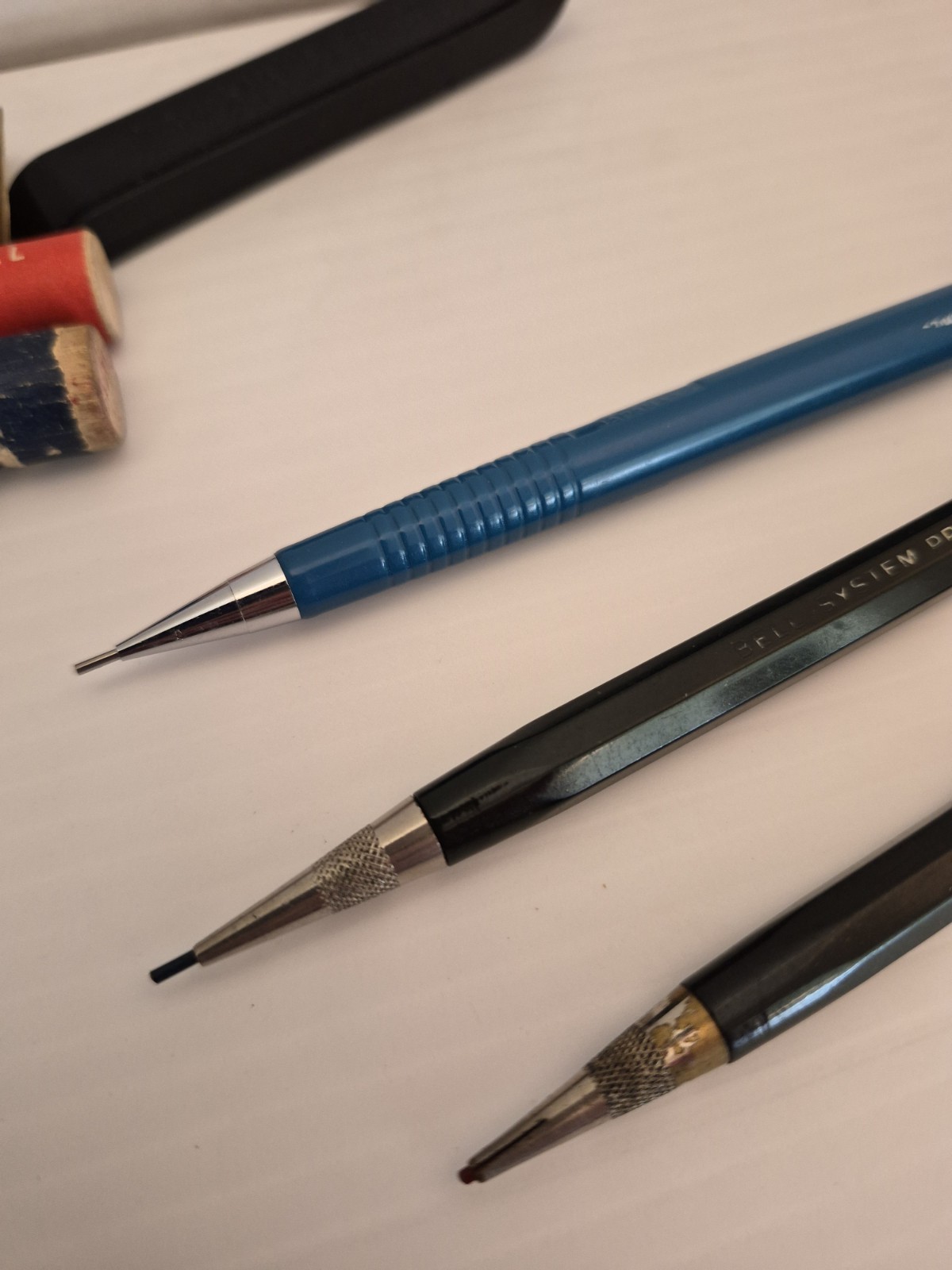 Vintage Lot Of Mechanical Pencils, Shaffer Replacement Lead And Erasers
