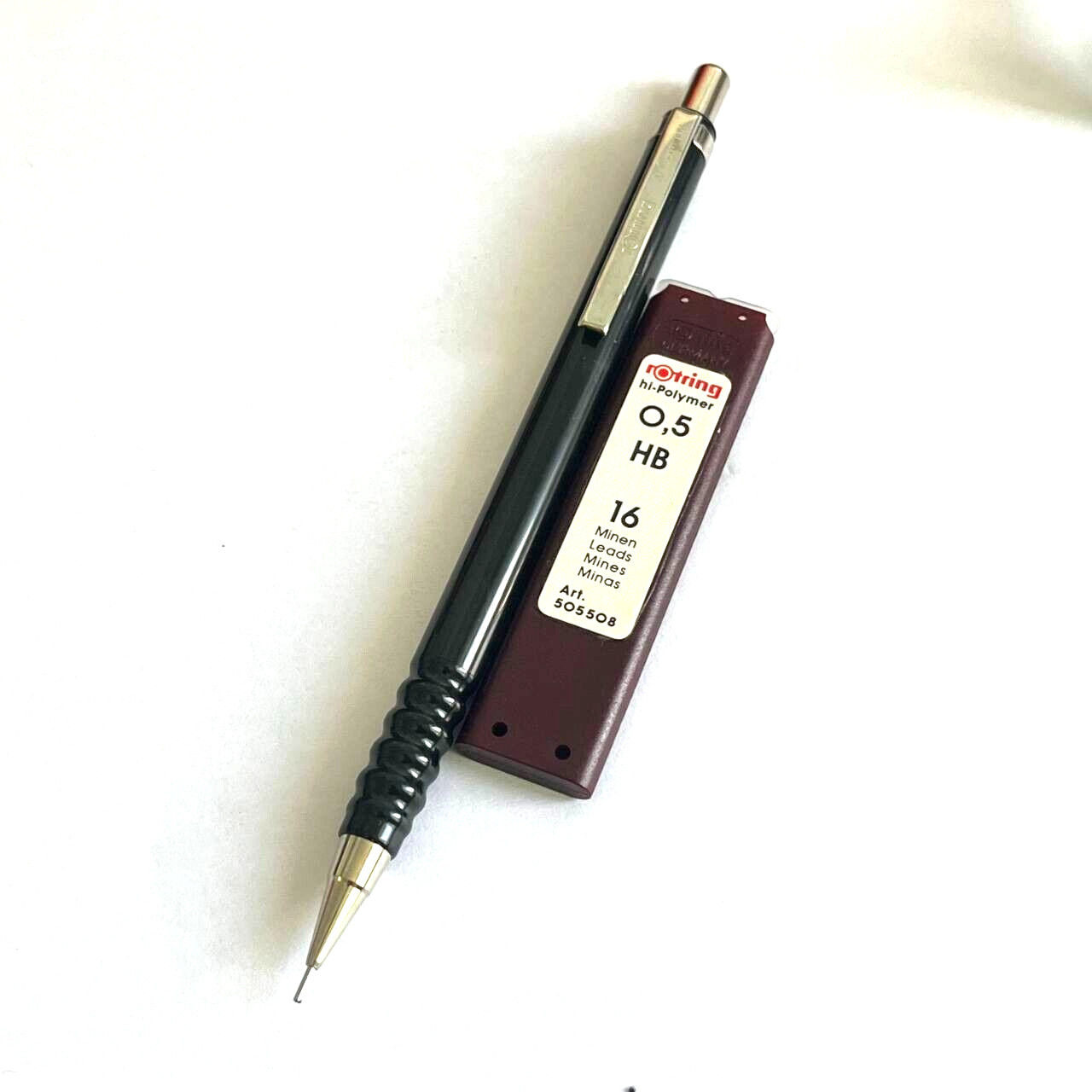 Vintage Rare Special Edition Rotring Mechanical Pencil 0.5 mm 16 Leads refill