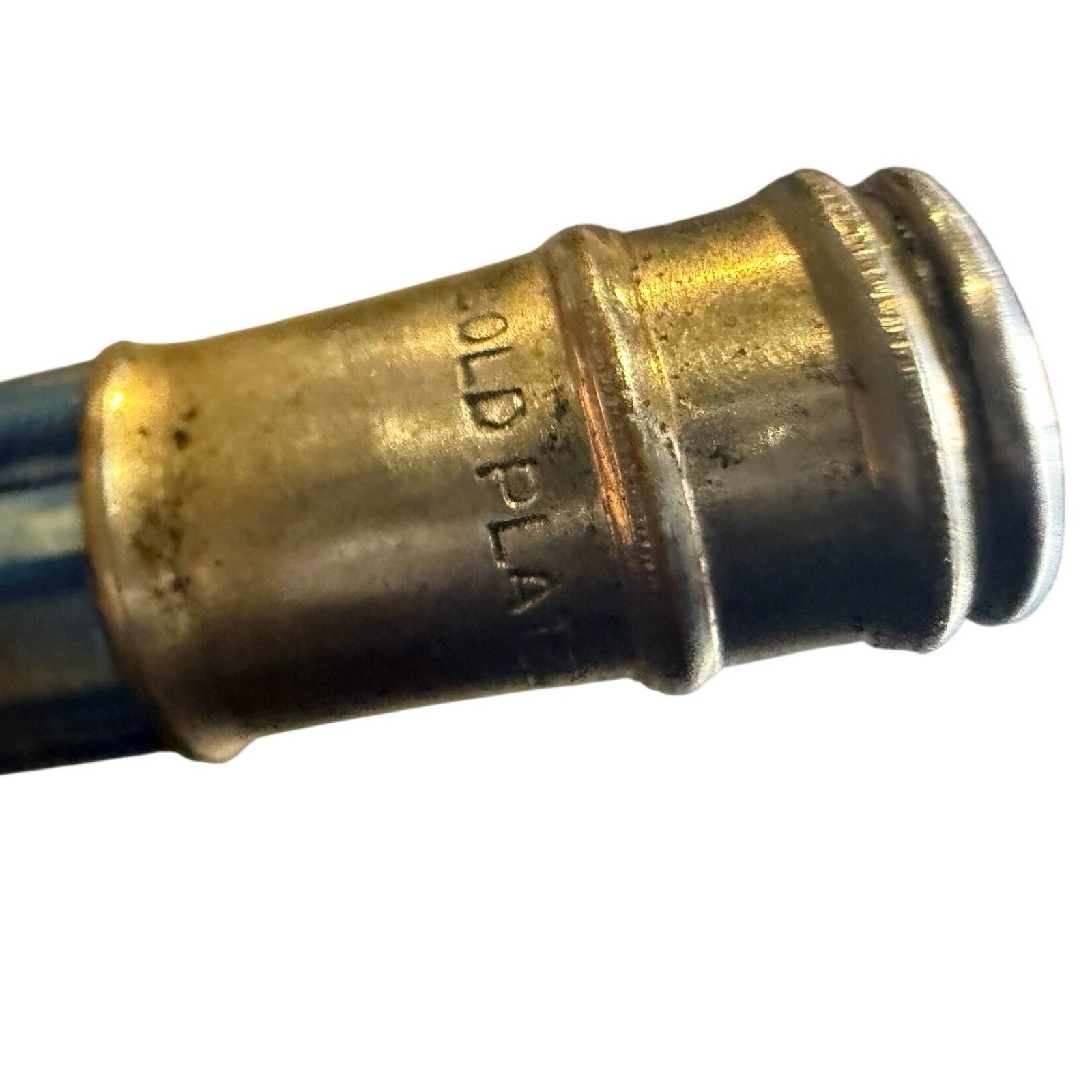 Vintage MCM Mechanical Pencil 14K GF Clip Gold Plated Blue Marbled Celluloid