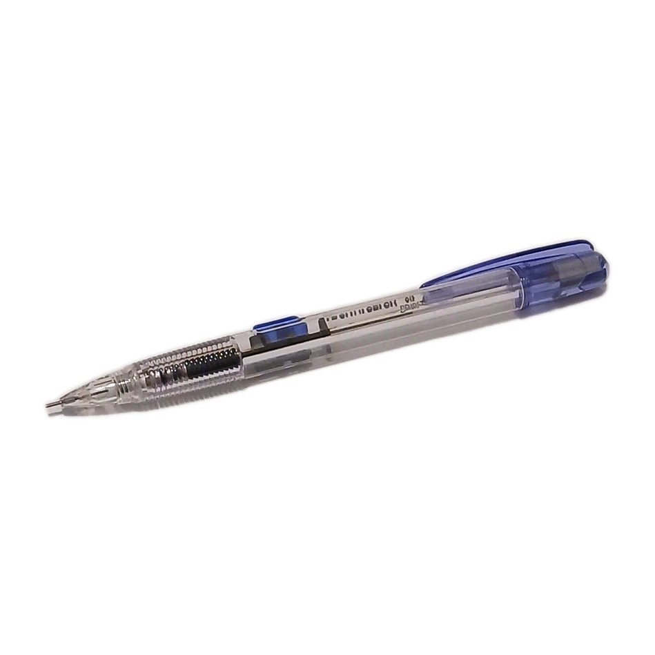 Pentel Techniclick 0.5mm Side Advance Automatic Pencil Clear Blue PD105T Japan
