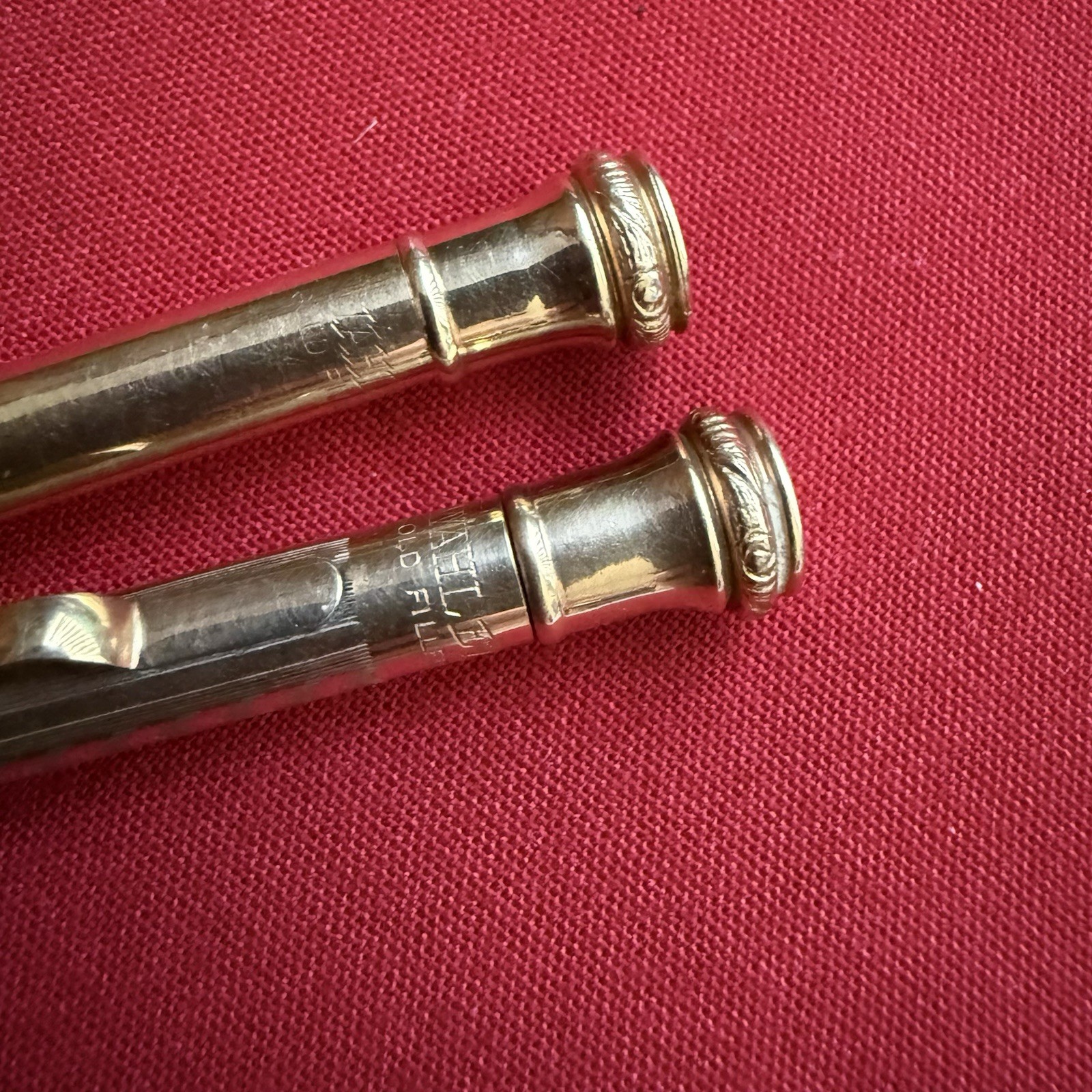 Set Of Two Antique Wahl Eversharp Gold Filled Pencils