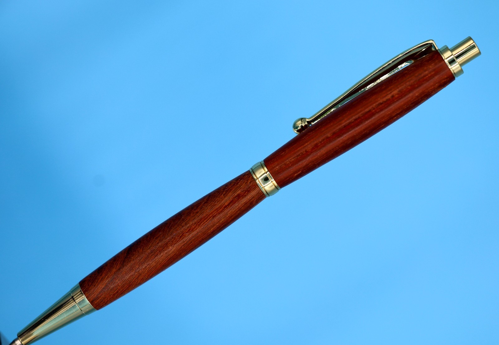 Luxury Rosewood Mechanical Pencil Gold Finish 0.7mm + Extra Lead/Erasers Gift