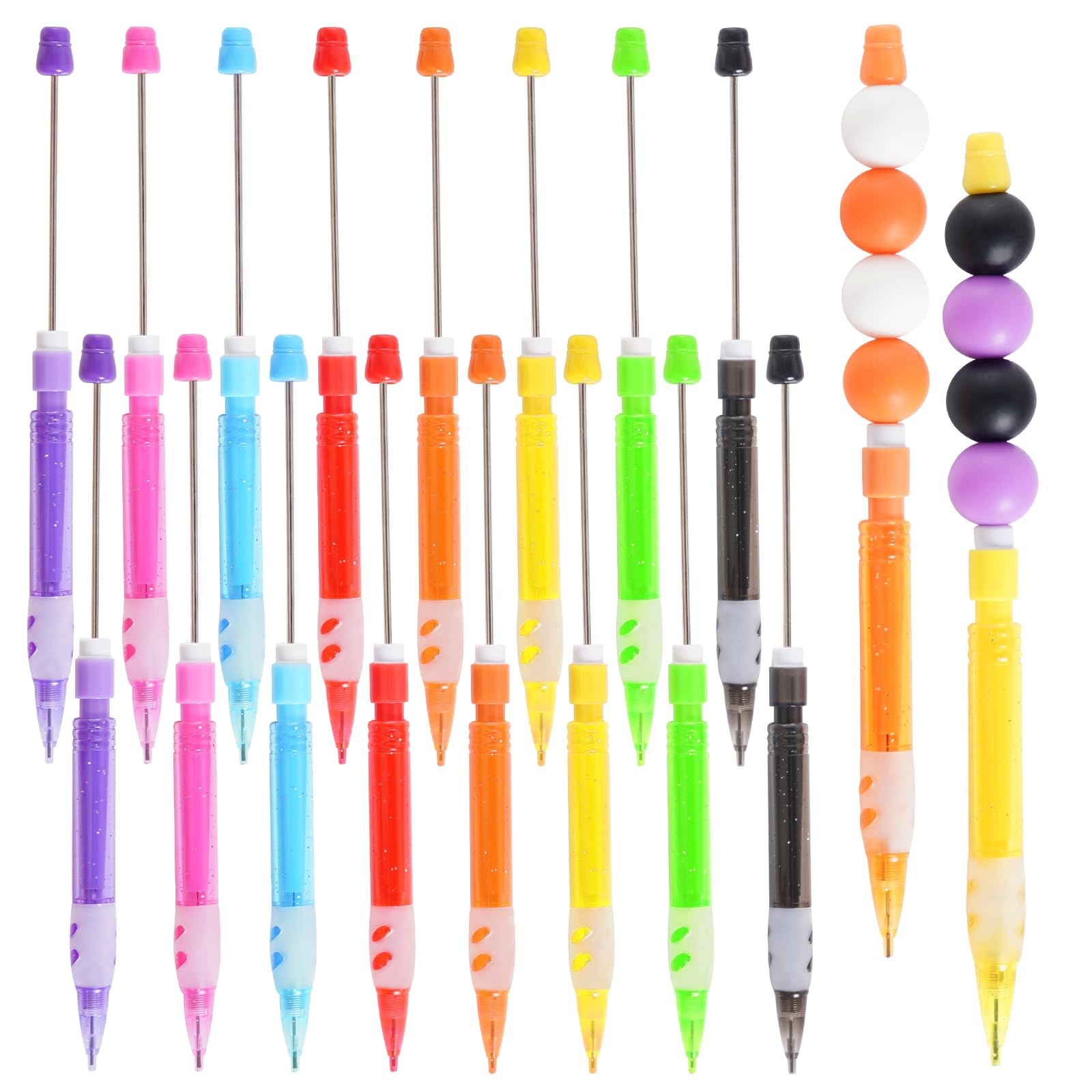 16 Pcs Beadable Pencils, Beadable Mini Mechanical Pencil, Beadable Stylus Pen…