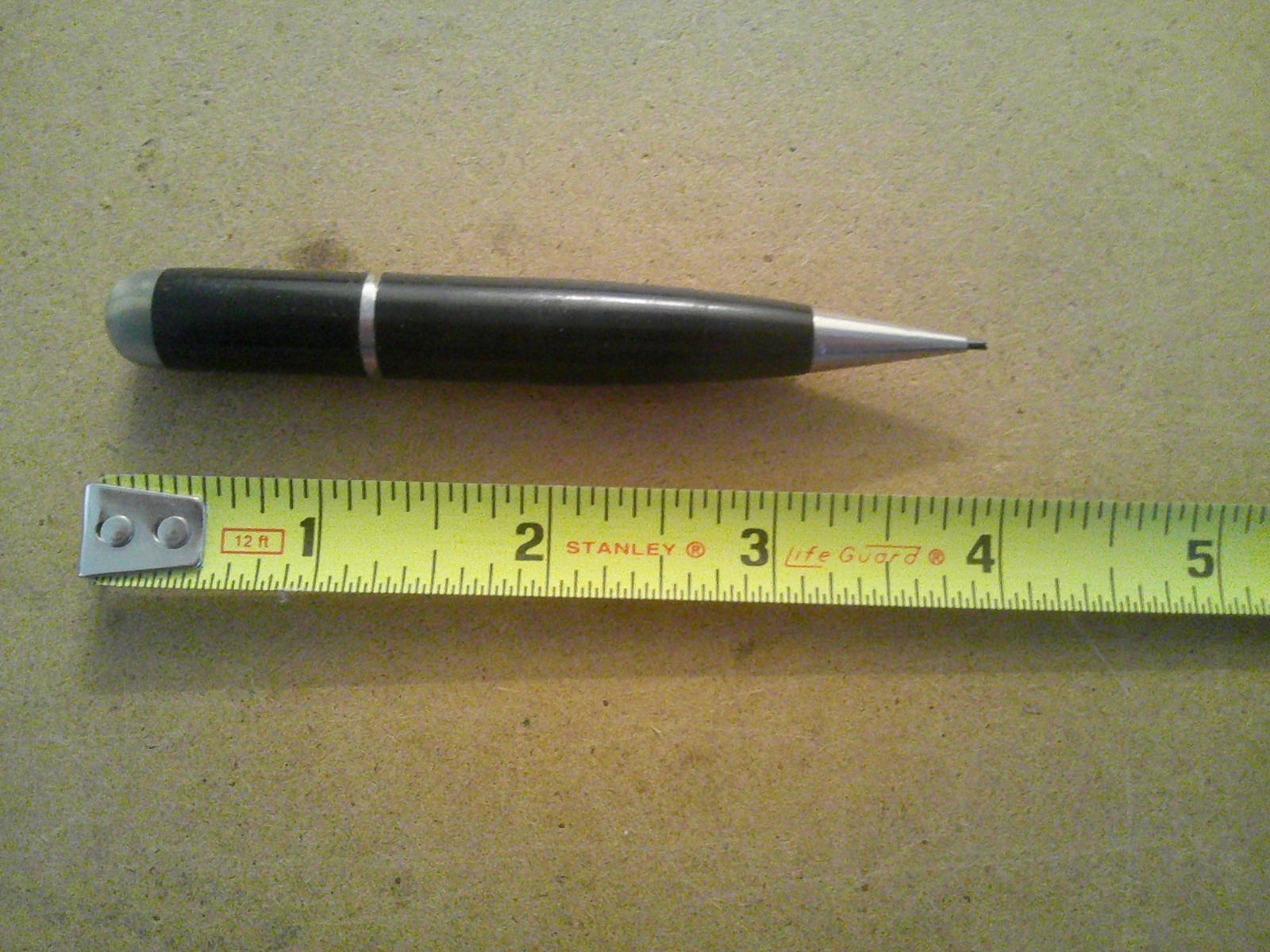 Unusual Vtg Antique Ebony Mechanical Golf Lighter Pencil VVGC Rare
