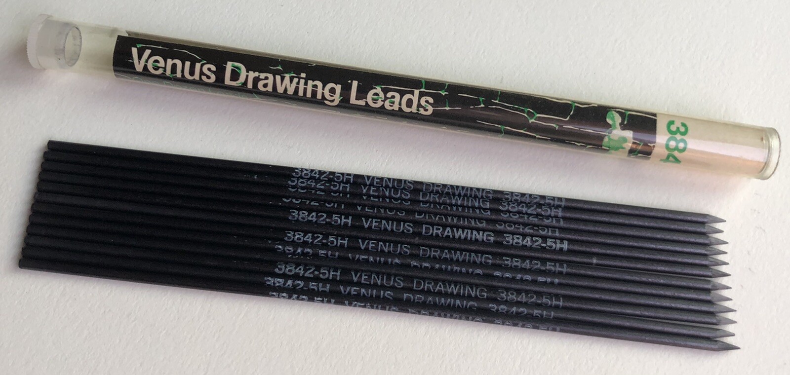 Vintage Faber Castell VENUS 3842 Drawing 2mm 5H Leads NOS Tube Of 12 NJ USA