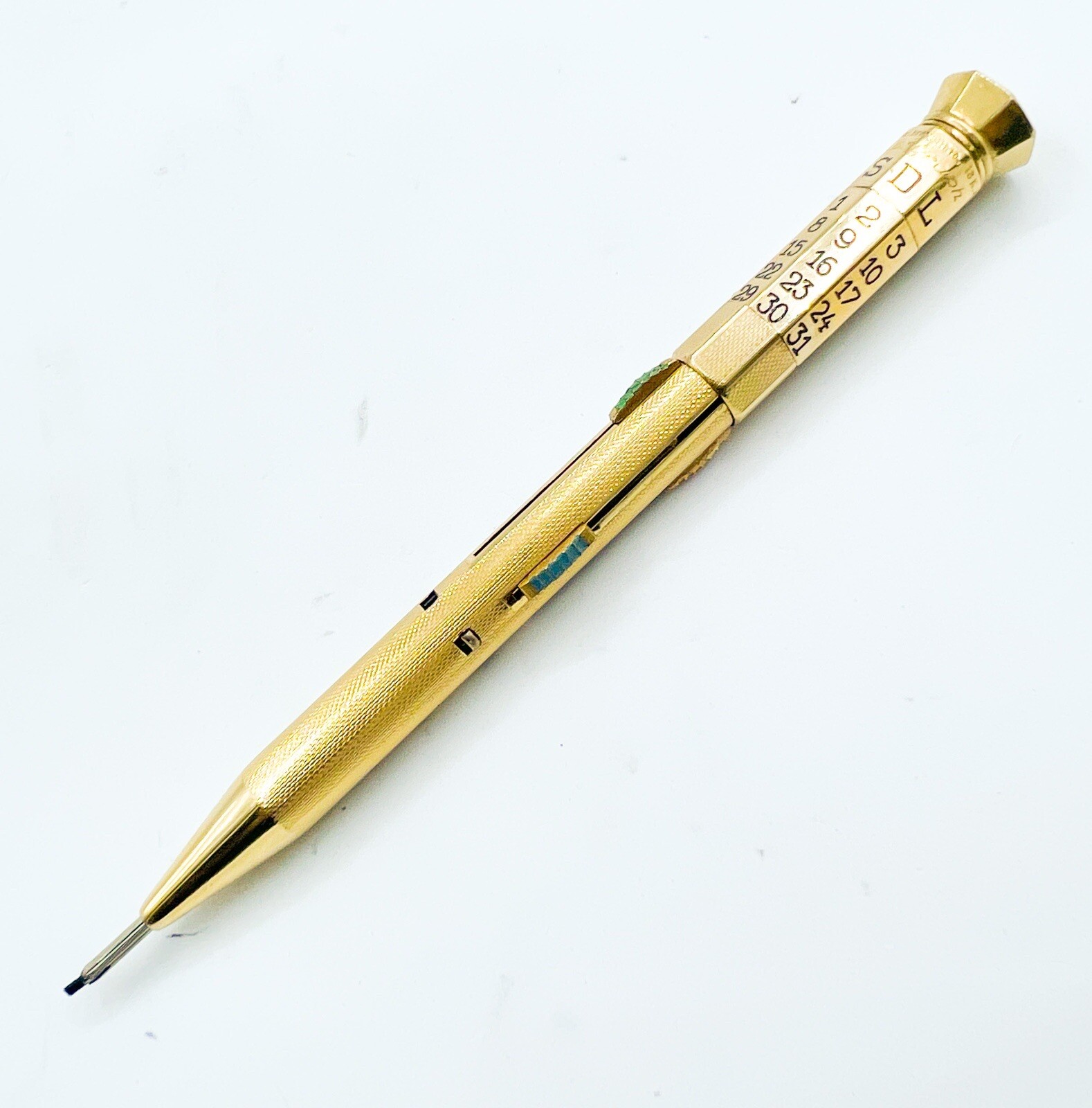 Norma brevettato Colorgraph 18k gold Rolled W Calendar 4 colors pencil
