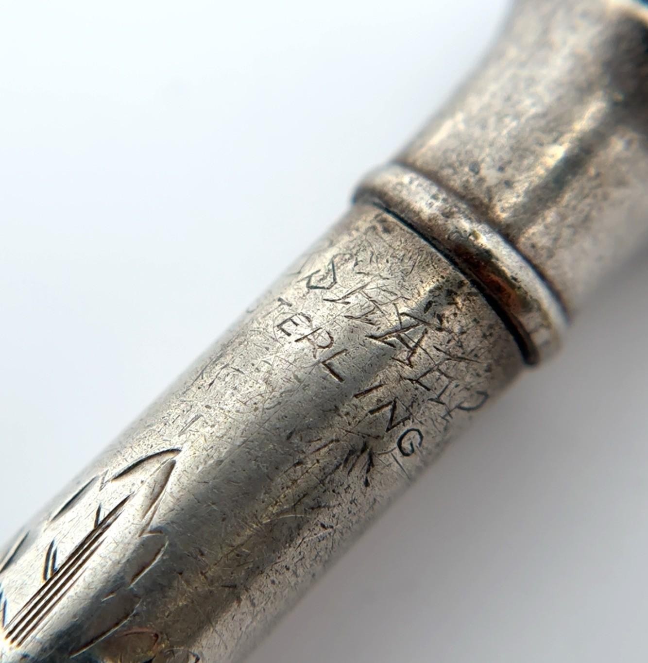 Wahl Eversharp 4” 925 Sterling Silver Mechanical Pencil – Monogrammed – 15.2g