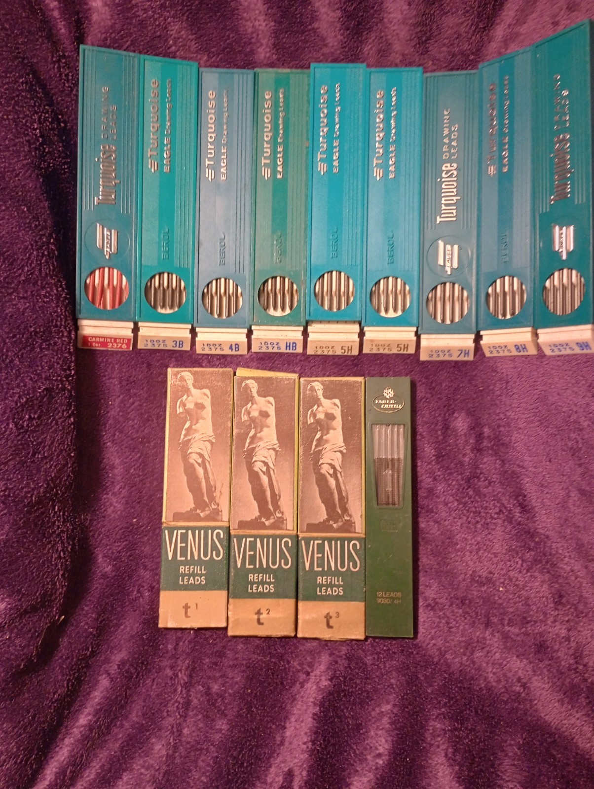 🔥18 vintage mechanical pencil leads Eagle, Venus And Faber-Castell🔥