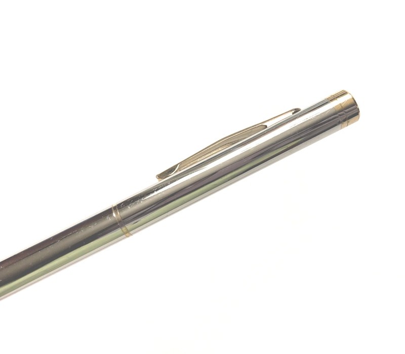 Vintage Mechanical Twist Pencil Business Sleek Silver Gold Color Pocket Clip
