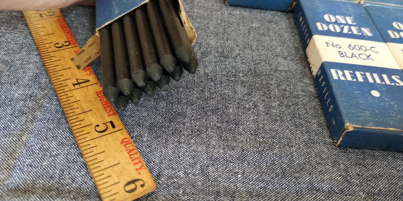 NOS Vintage Tweeten 10 boxes of 12 leads No. 600-C Black Crayon Marking 🇺🇸