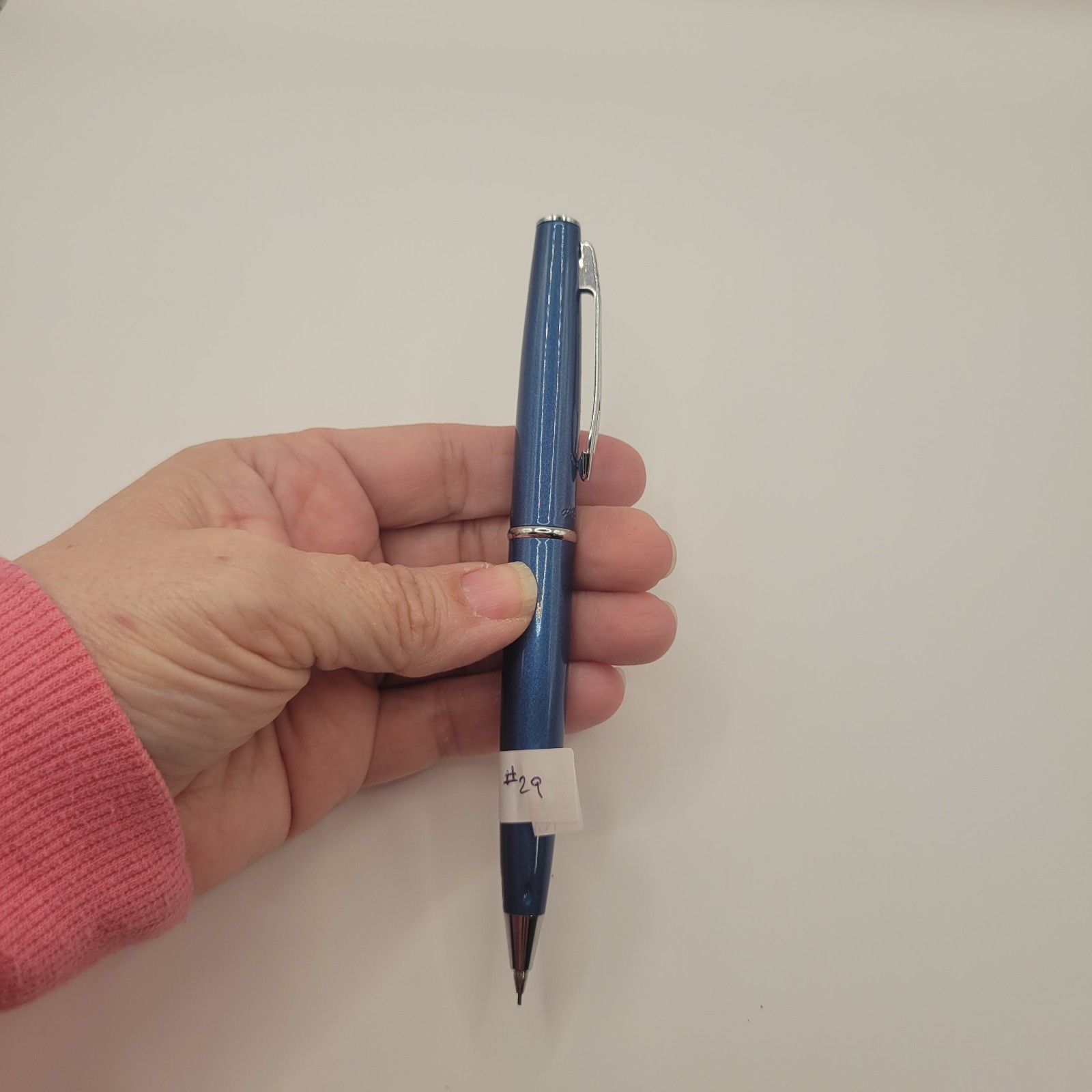 Vintage Parker Blue Chrome Silver Mechanical Pencil Works