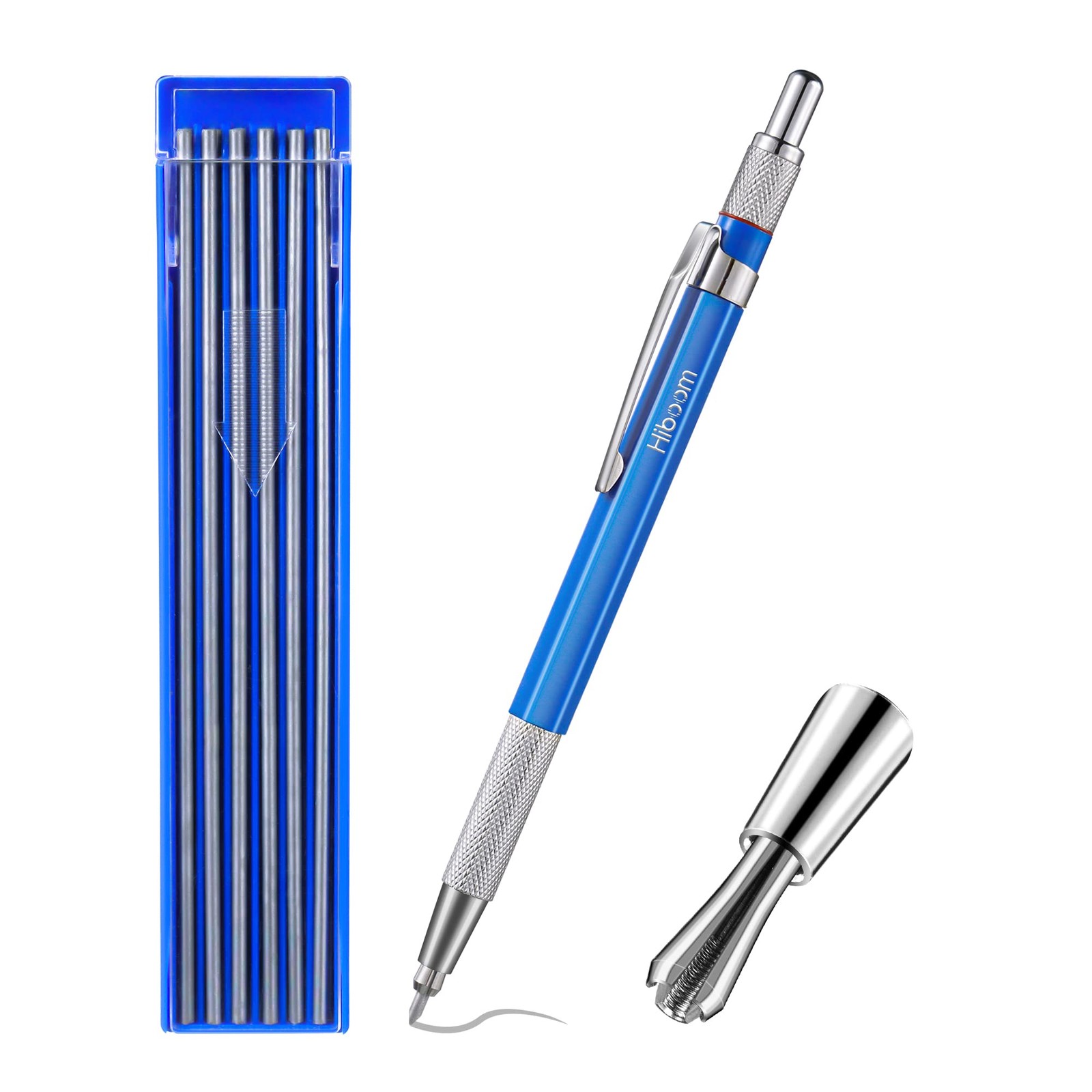 Hiboom Welders Pencil with 12 Pcs Silver Round 1 Count (Pack of 1),