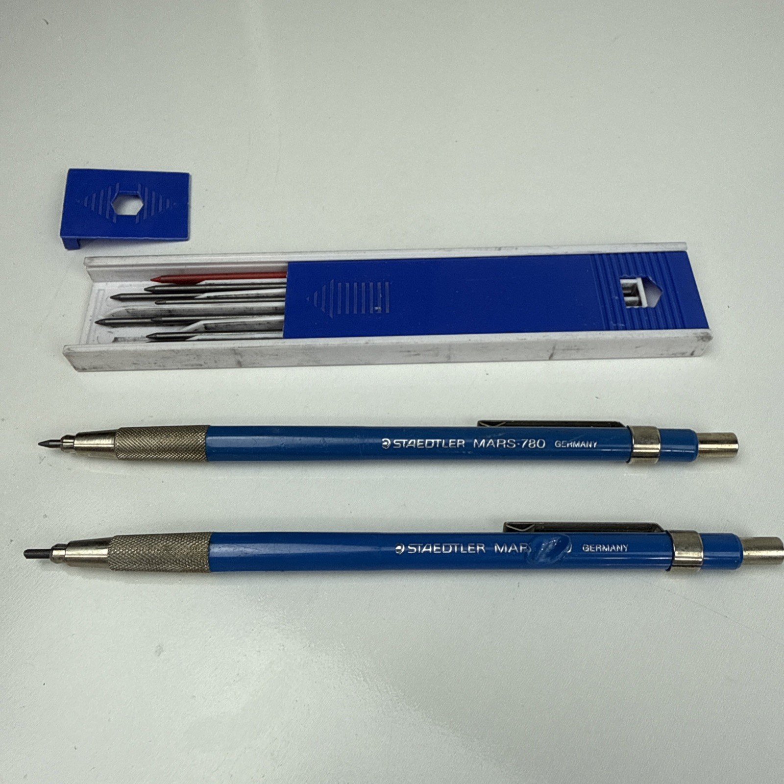 2 Mechanical Pen STAEDTLER Germany MARS 780 SEE PICS 1- Has Melted Plastic Works