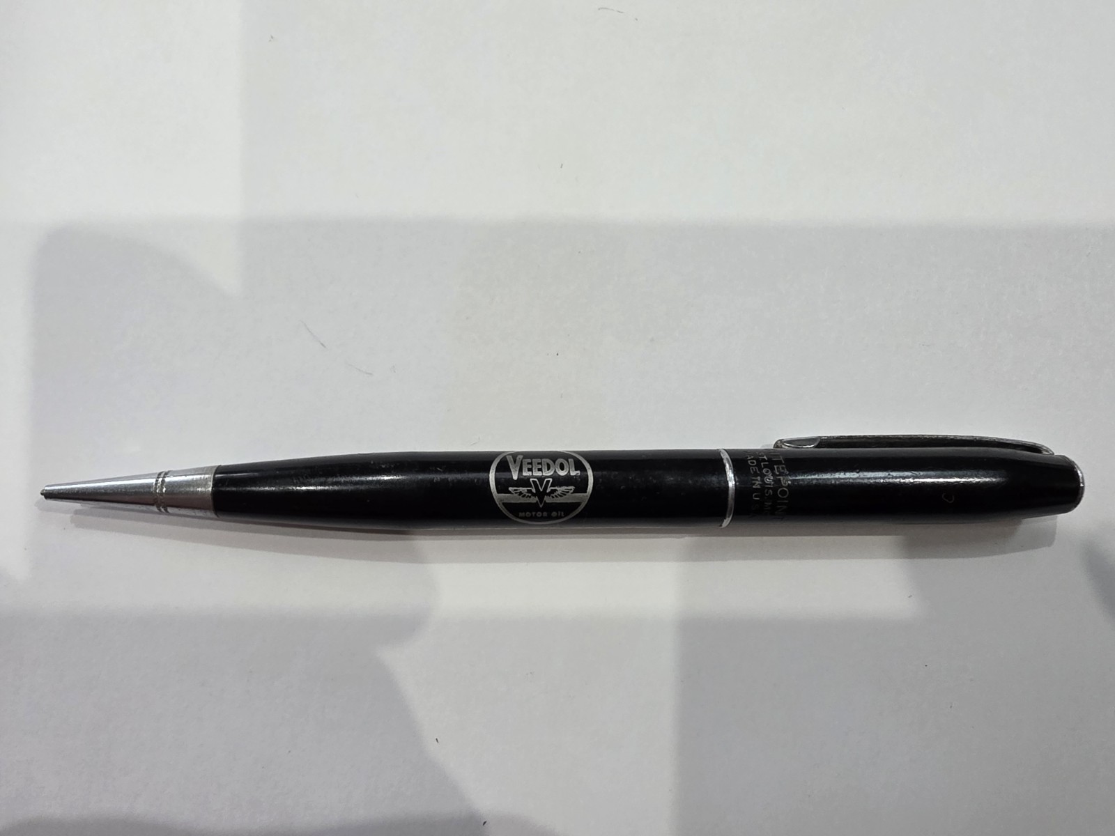 Vintage Veedol Motor Oil Mechanical Pencil HUFFMAN OIL COMPANY Dixon, Illinois