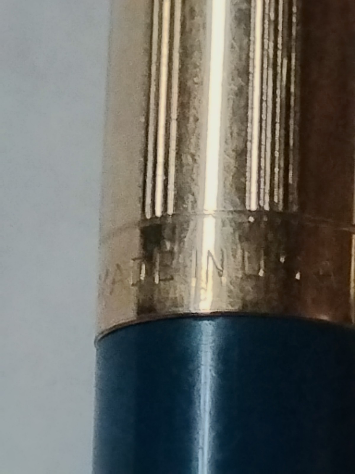 VTG Waterman C/F Mechanical Pencil Teal Blue & Gold Cap FOR PARTS. #M1