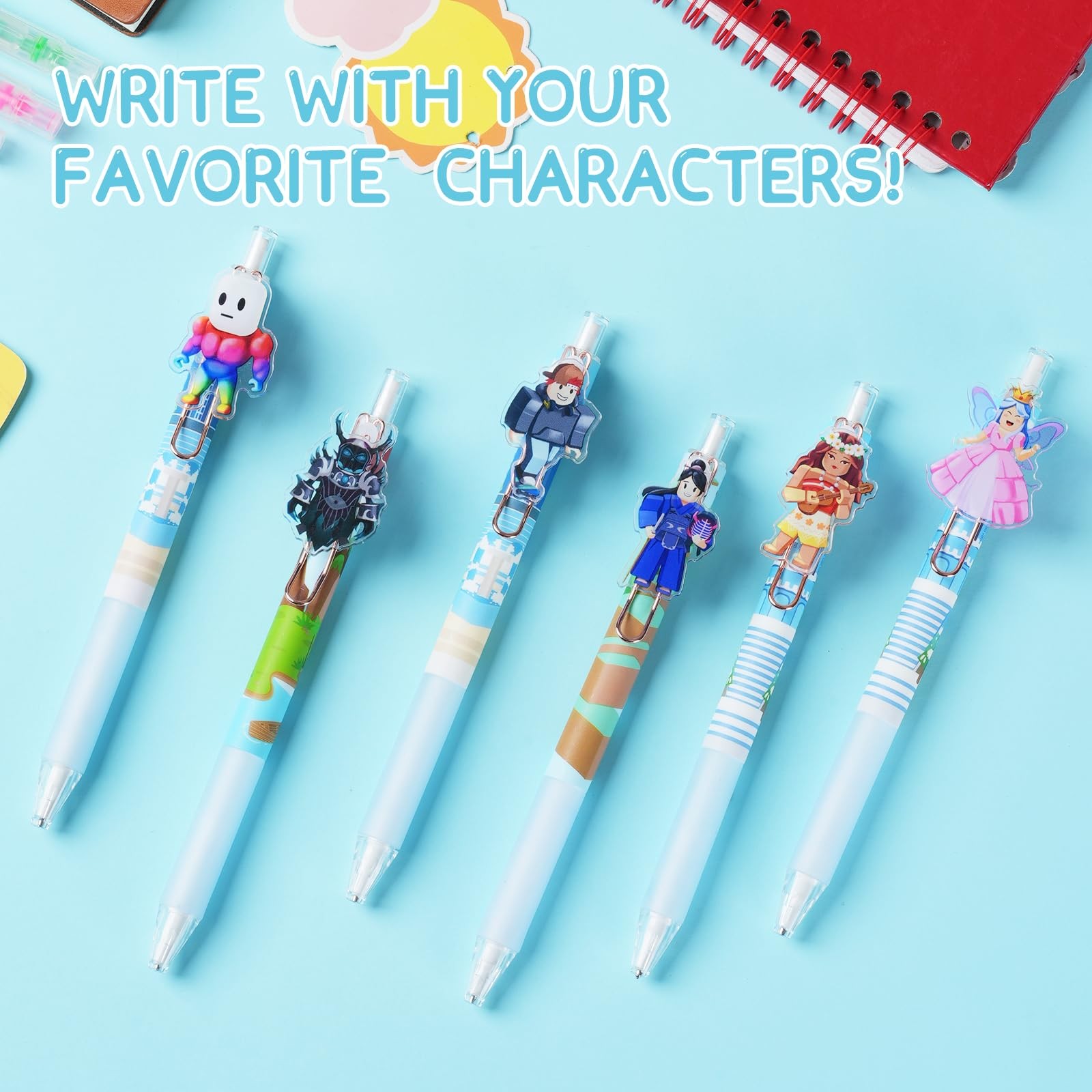 12pcs Mechanical Pencils 0.5mm, Removable Characters btw Scenes, Unique DIY D…