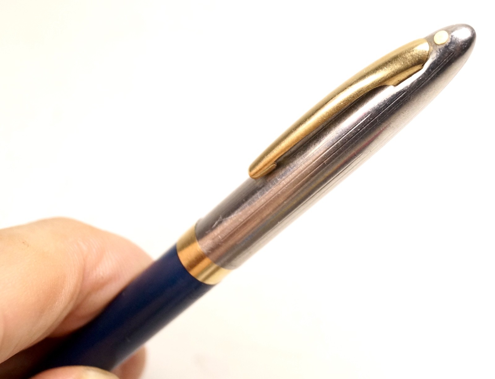 Sheaffer Sentinel Mechanical Pencil Blue Barrel Gold Filled Trim Loose Cap Ring