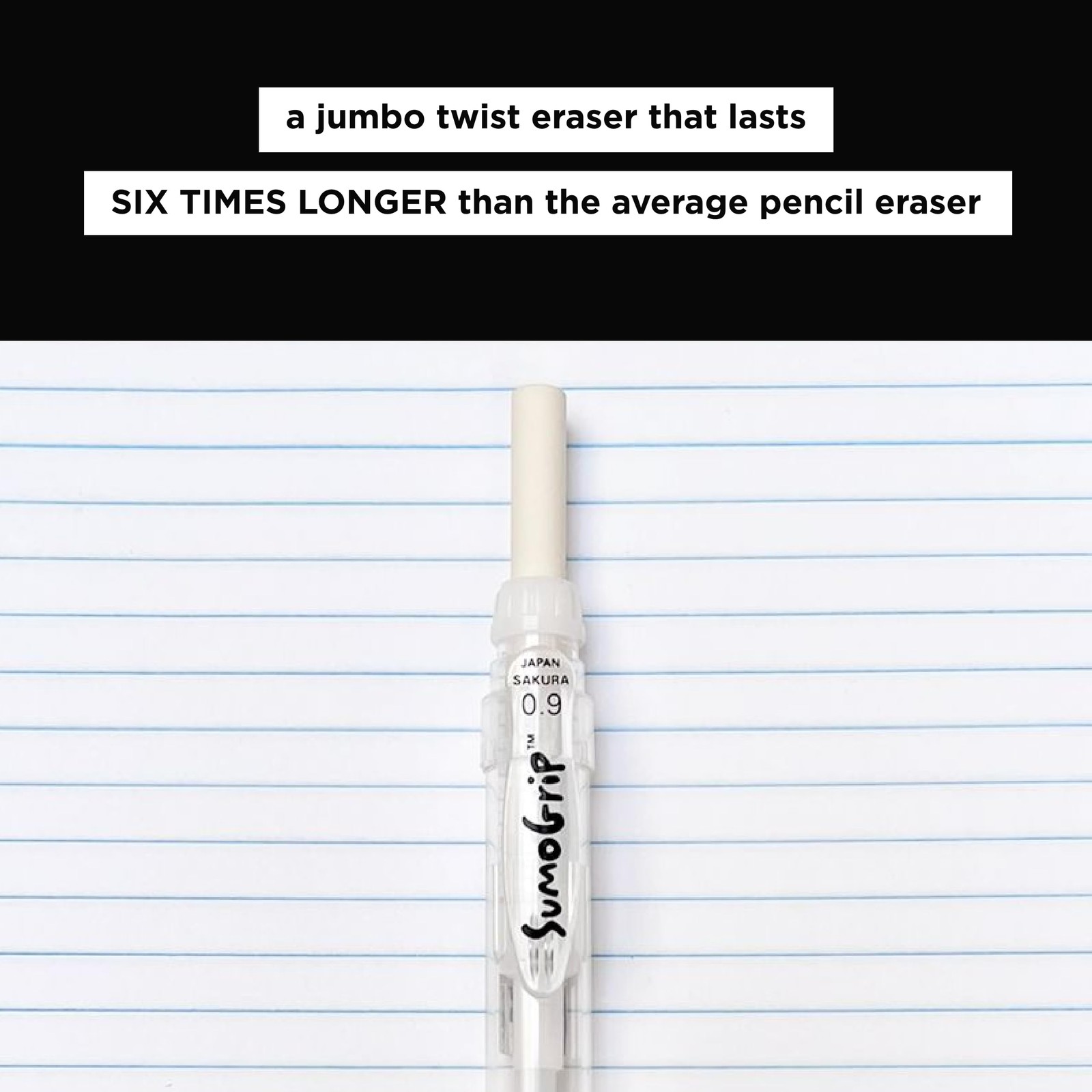 SAKURA SumoGrip Pencil with Comfort Grip – 0.7 mm 1 Count (Pack of 3), Grey