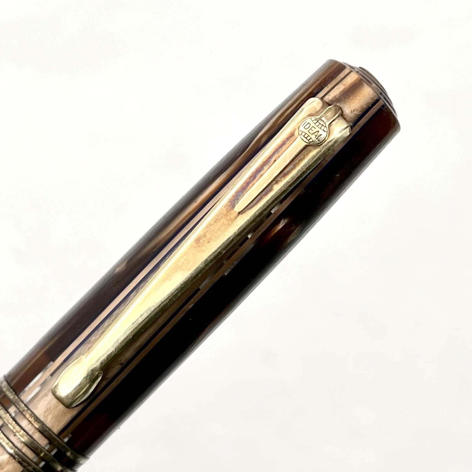 Waterman Blue Streak Brown Pearl Celluloid Click Mechanical Pencil 5″ 1.1mm
