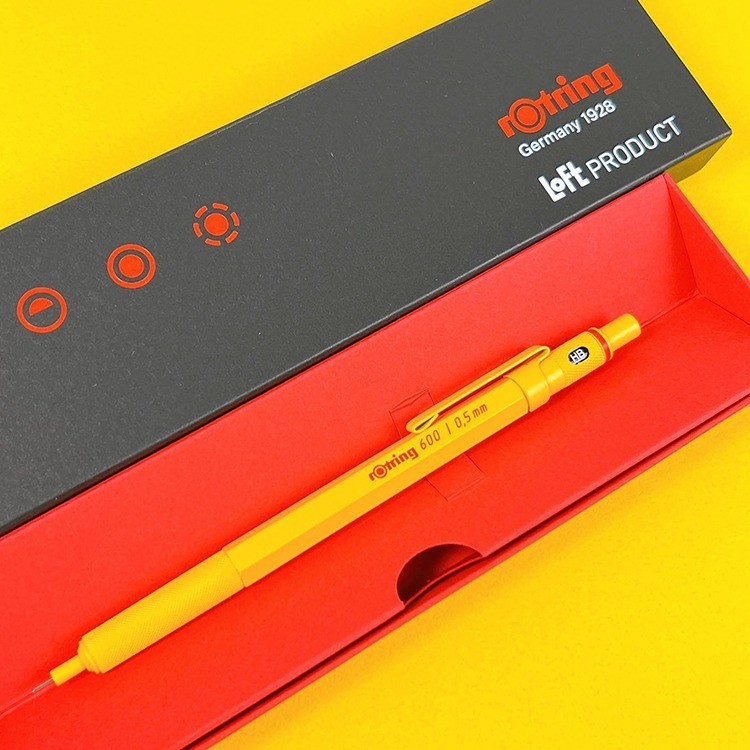 Rotring 600 Mechanical Pencil 0.5mm Yellow Japan LOFT Limited w/ Leads New