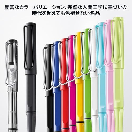 LAMY Safari White Rollerball Pen – Ergonomic Grip Medium Line Width –