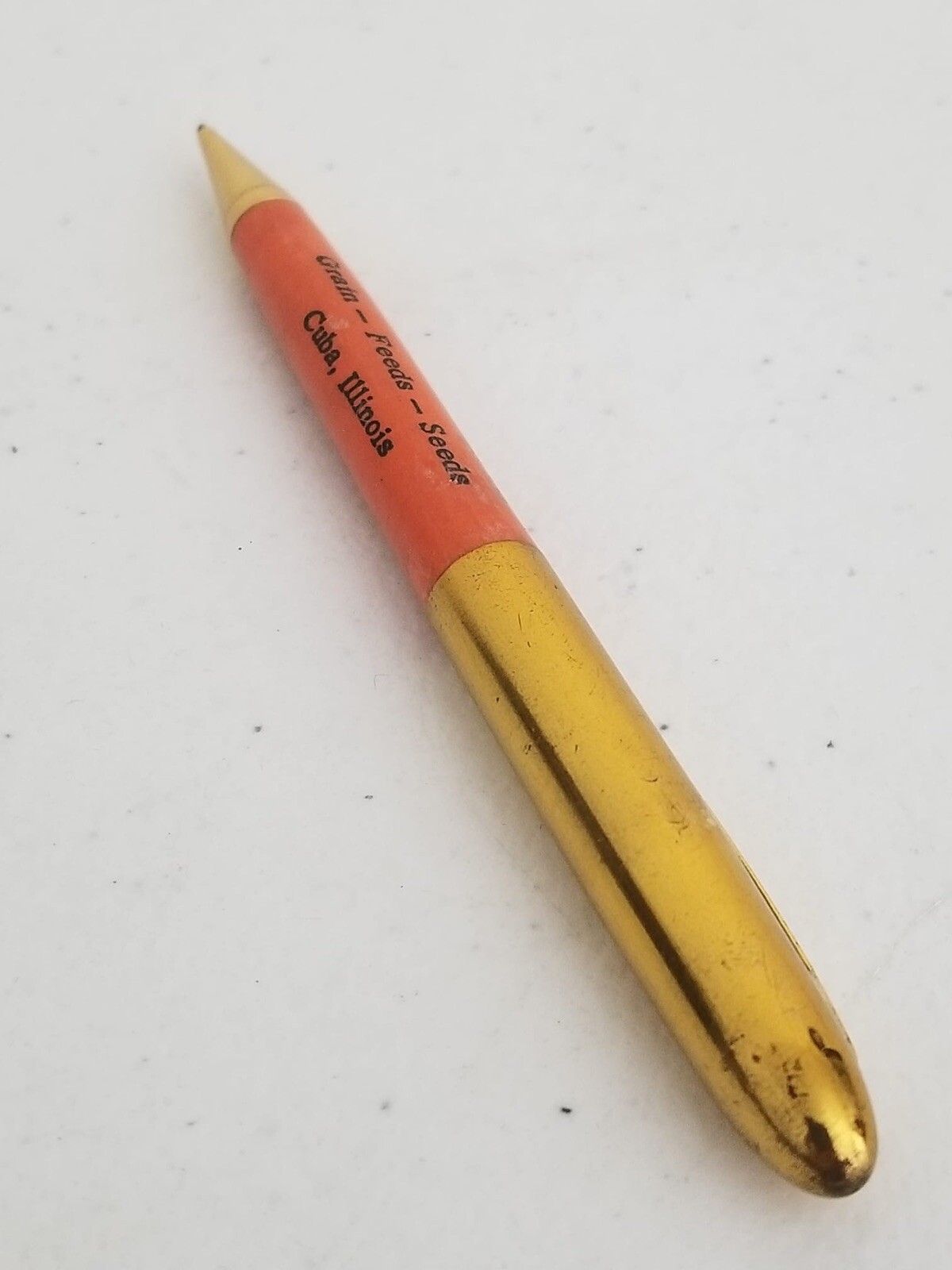 Vintage Everglide Mechanical Pencil Cuba Farmers Elevator Co. Grain Feeds Seeds