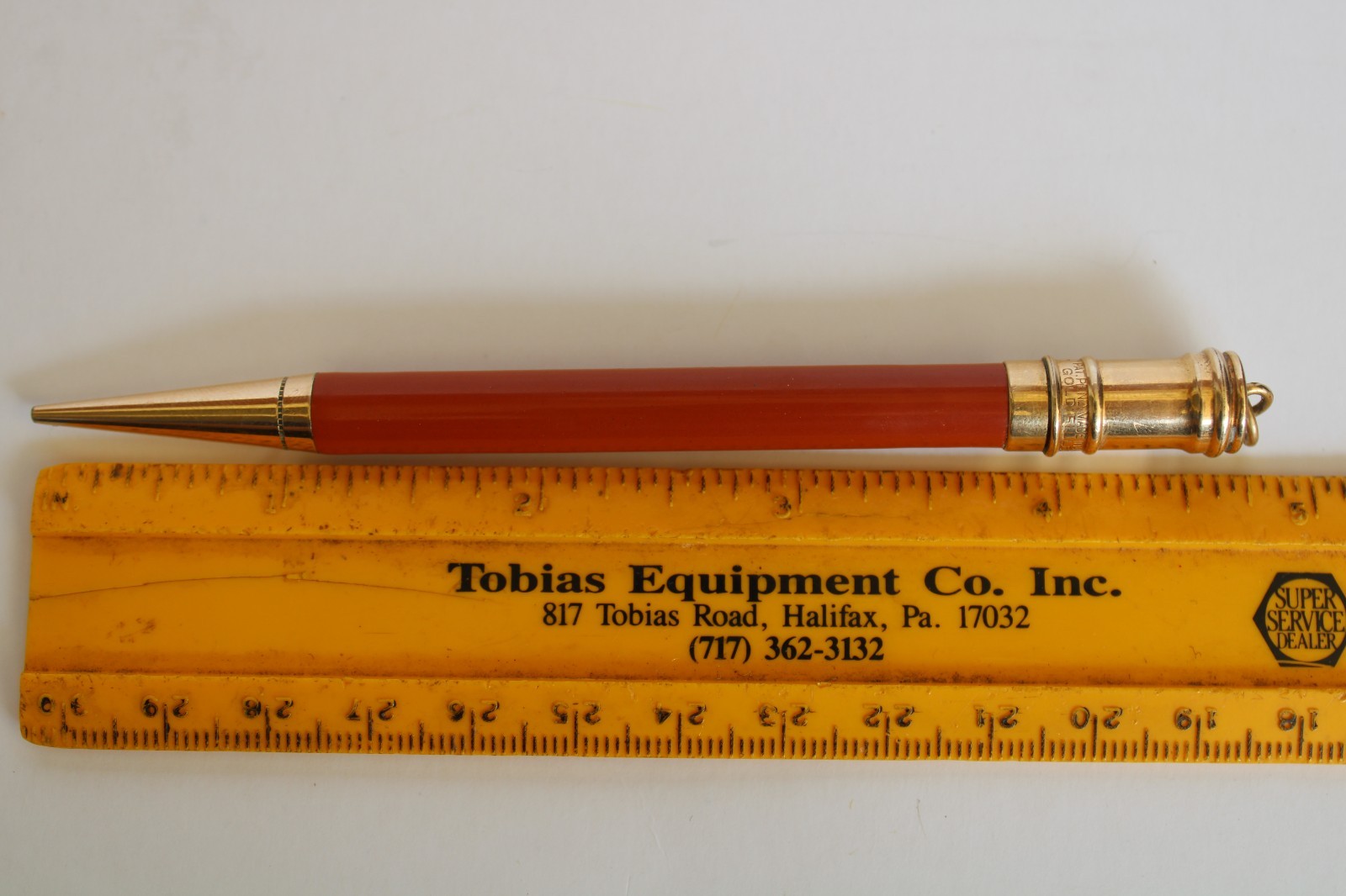 Vintage 1920’s Parker Orange Mechanical Twist Pencil (4.75″)