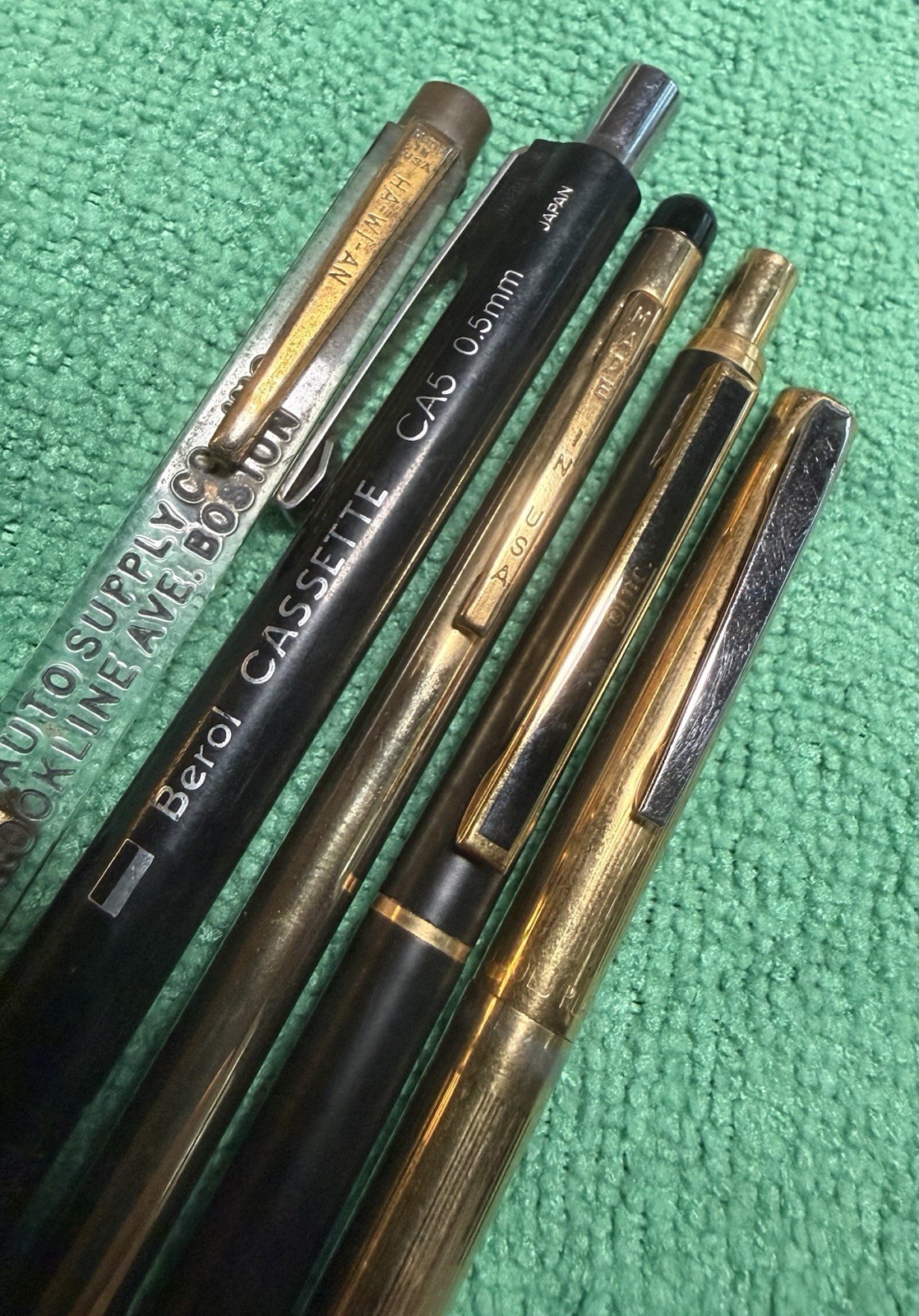 17 Pencil Lot Old & New – All Work – Pentel Zebra Niji Berol Autopoint Ritepoint