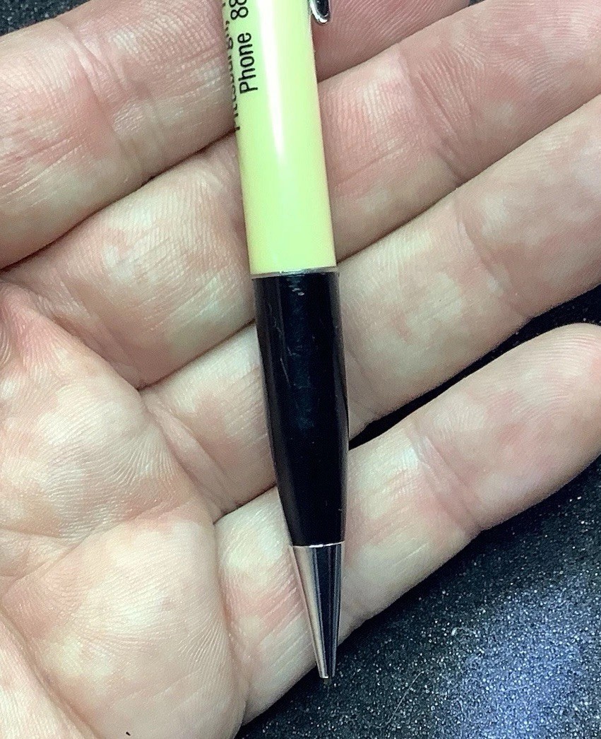 Vintage RITEPOINT Mechanical Pencil Pittsburgh Advertising 8 Ball On Top Pool