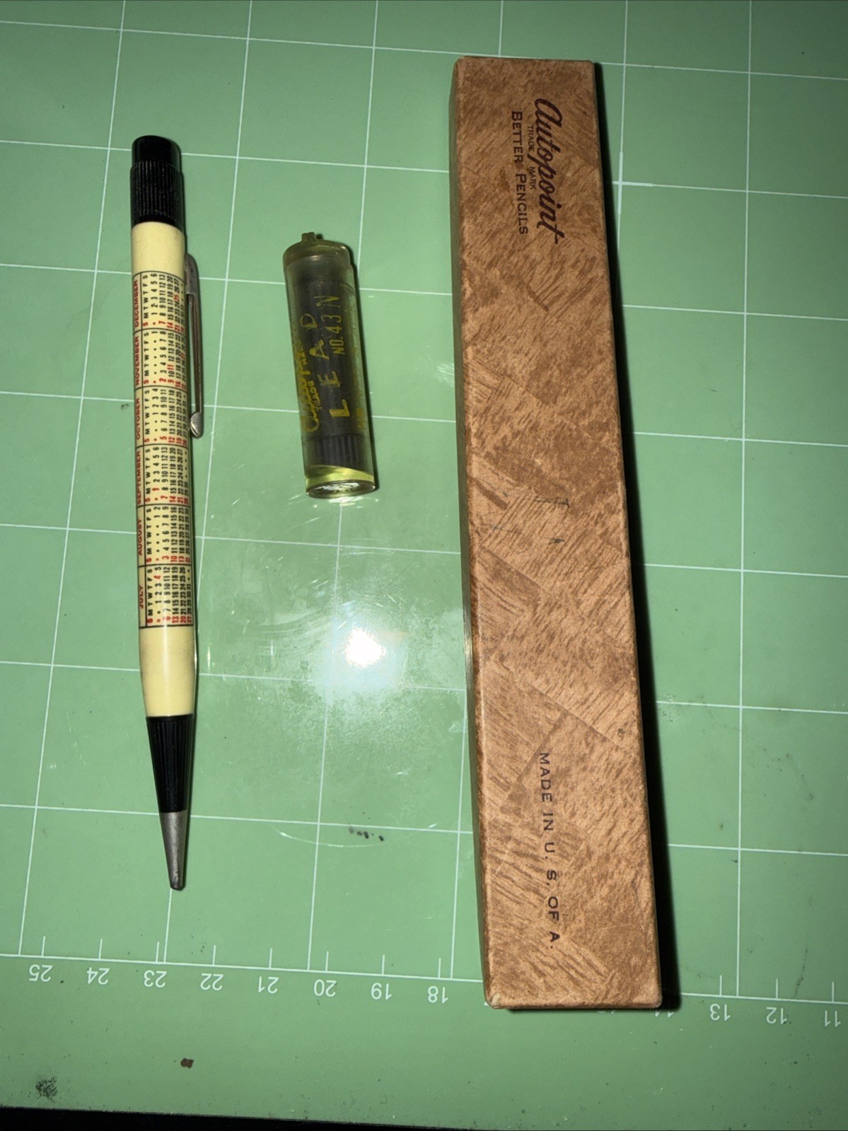 Vintage Autopoint Mechanical Pencil W/ Lead & Box United Carbon Co.