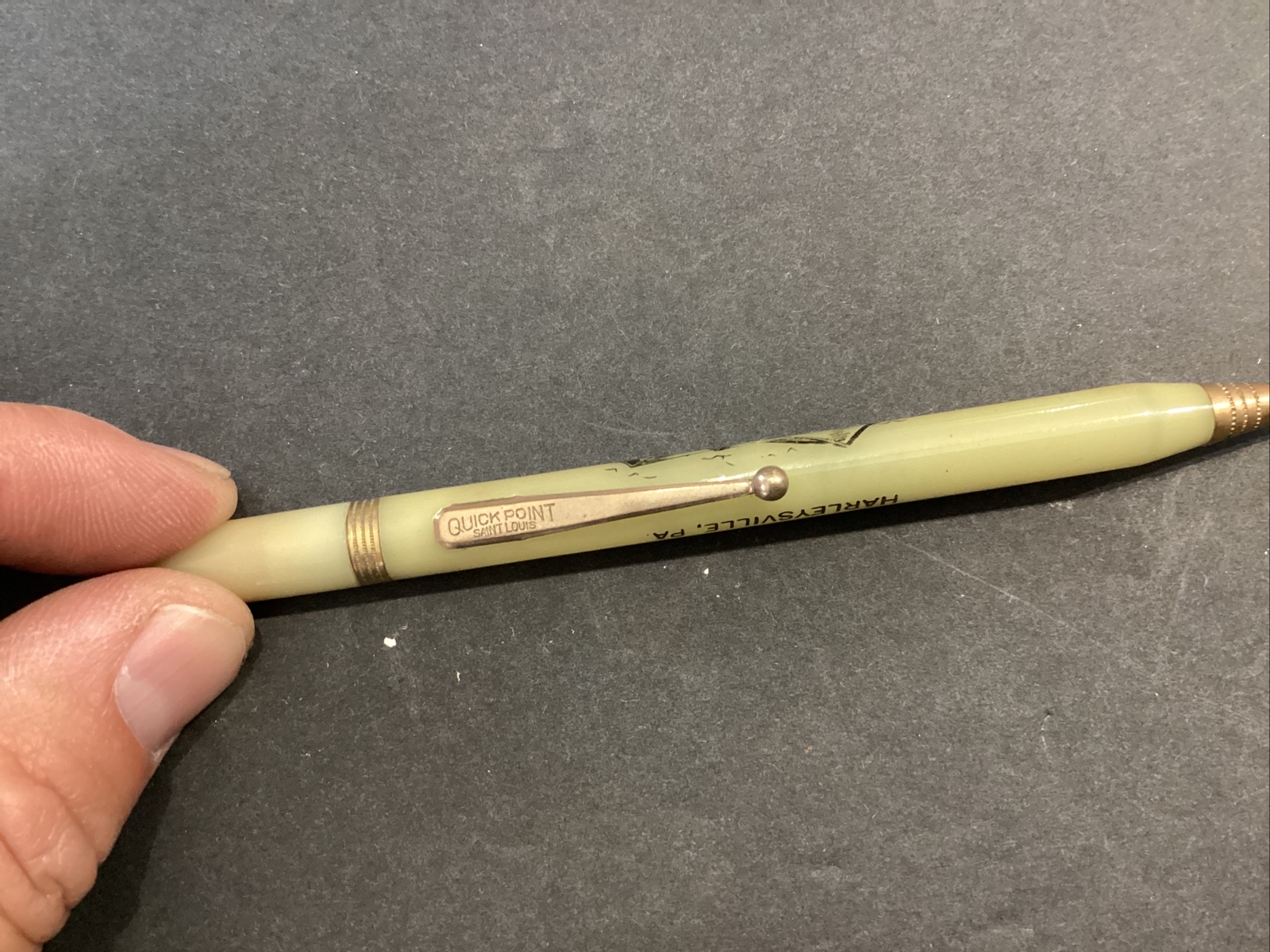 Vintage Celluloid Mechanical Pencil Harleysville Mutual Casualty Co Insurance