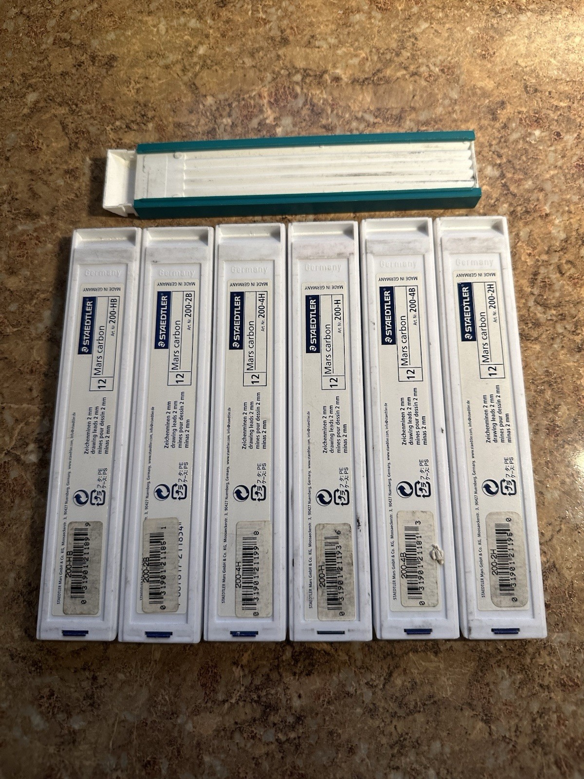 Vintage Staedtler Mars Lead Lot Germany 2mm Lumograph & Drafting Lead Boxes