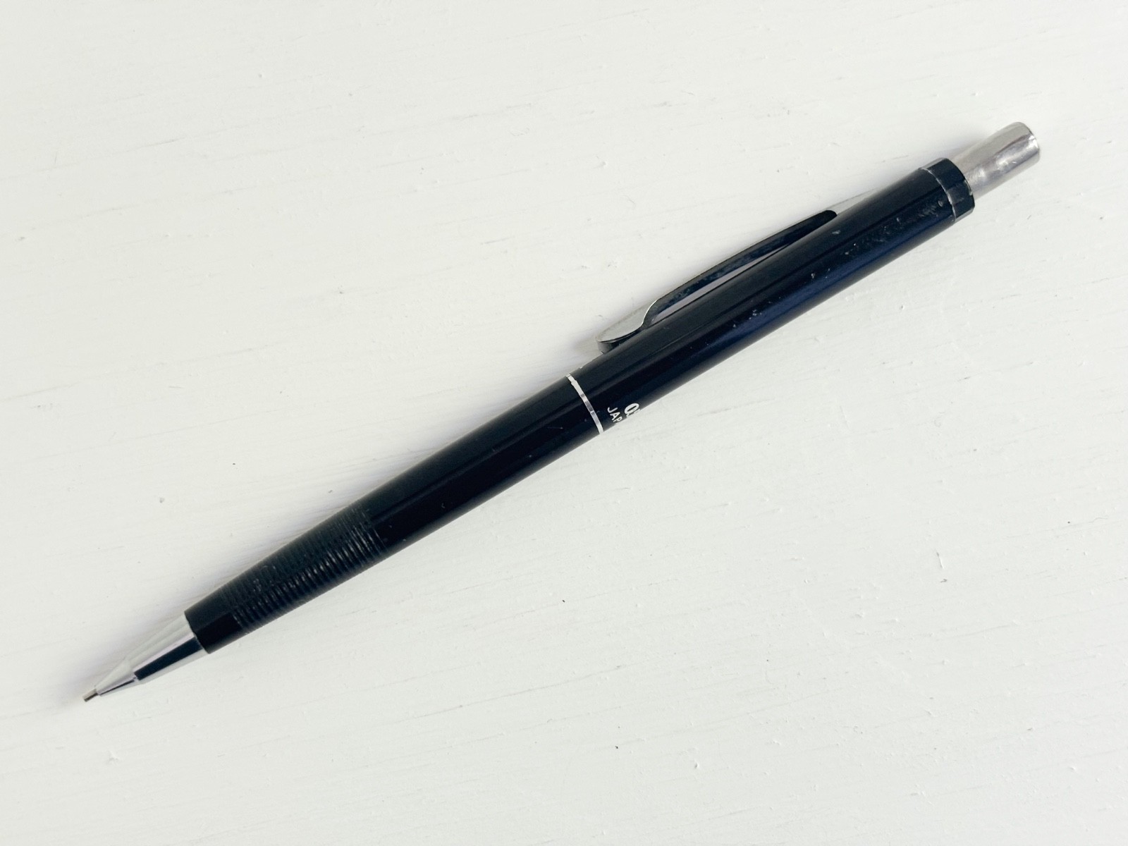 Pentel Japan Vintage 1980s Metal Barrel Mechanical Pencil Chrome Details .5mm