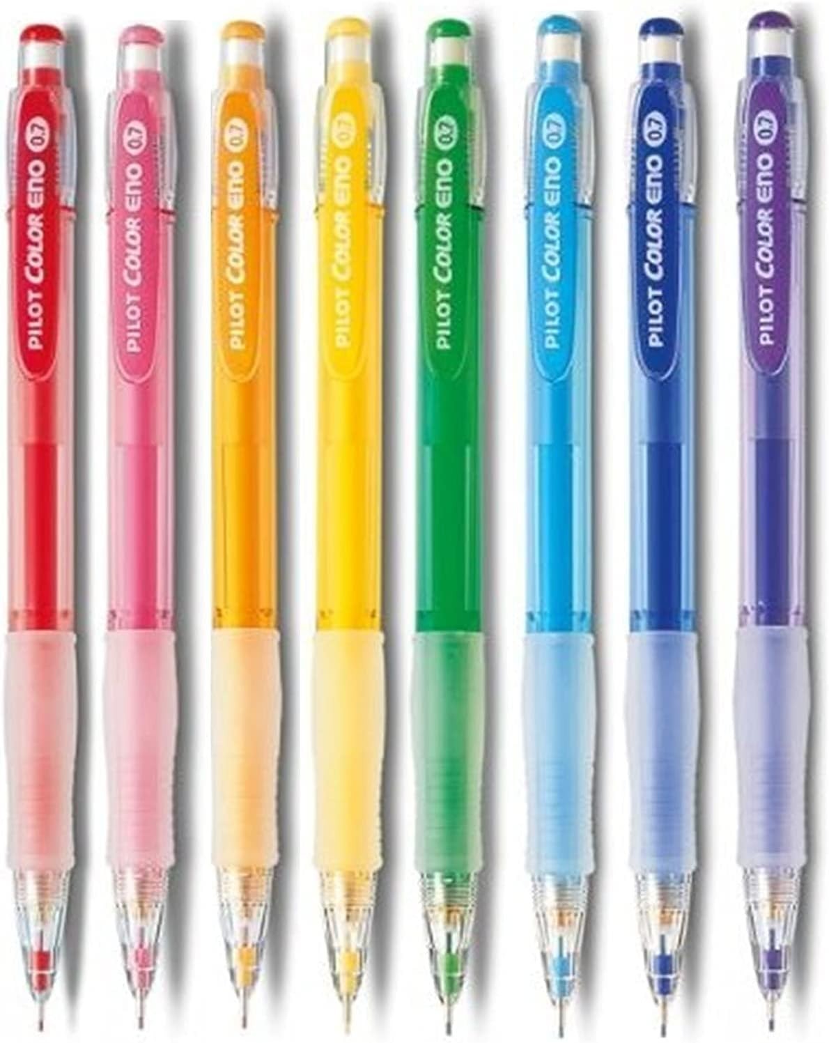 Erasable Contoured Grip Mechanical Pencils – 8 Color Set for Creative Minds