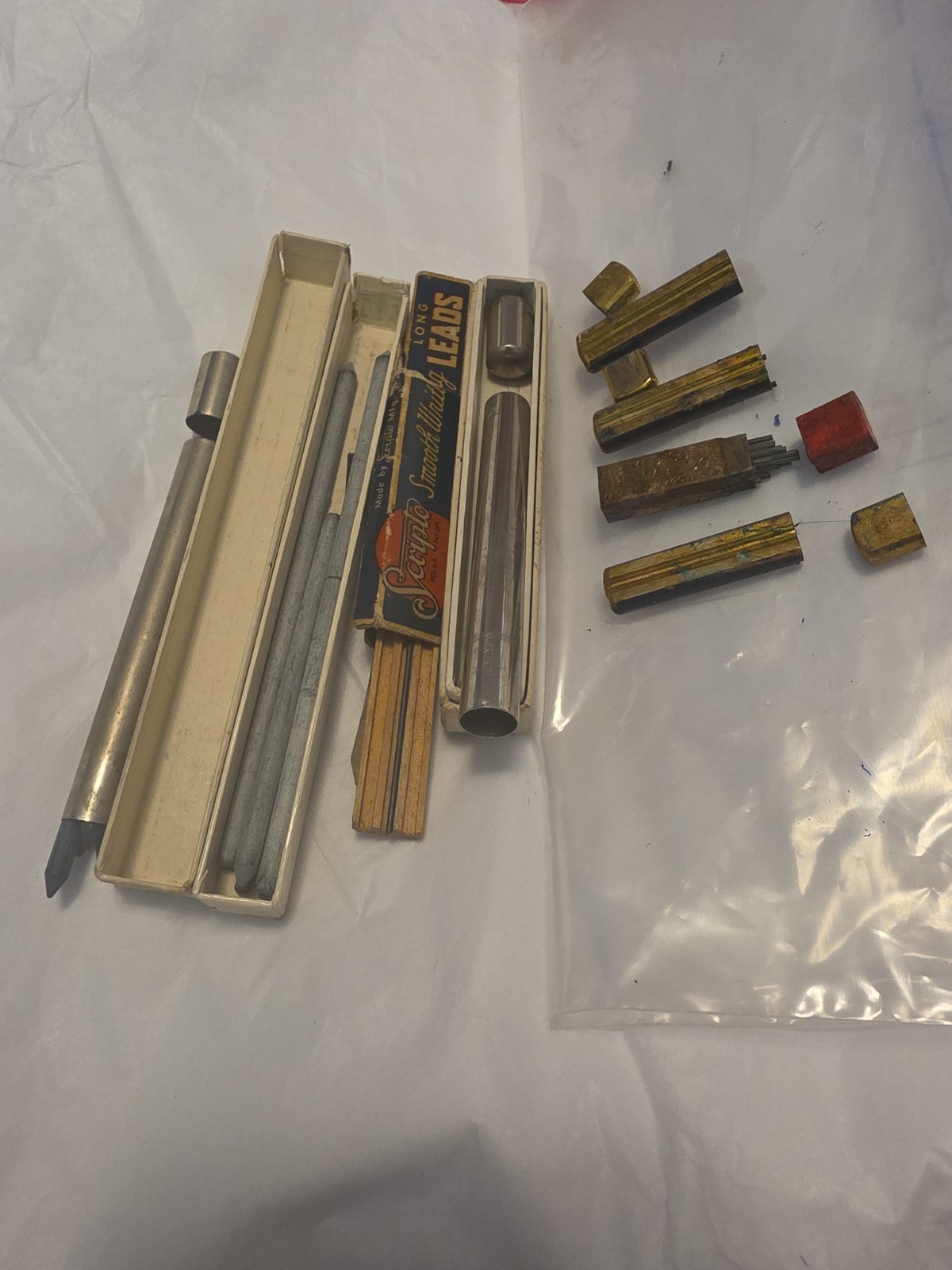 Vintage Mechanical Pencil Lead And METAL Holders