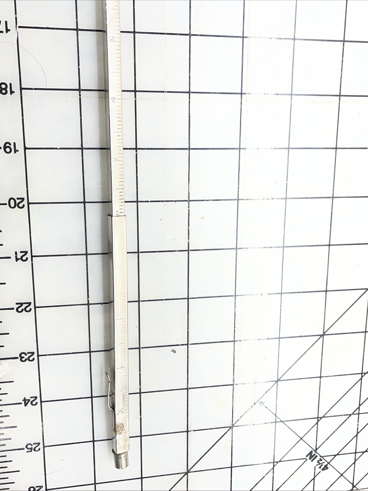 Vintage Telescoping 12″ Nickel Ruler Pencil Seattle Plumbing Co W Eraser Cap