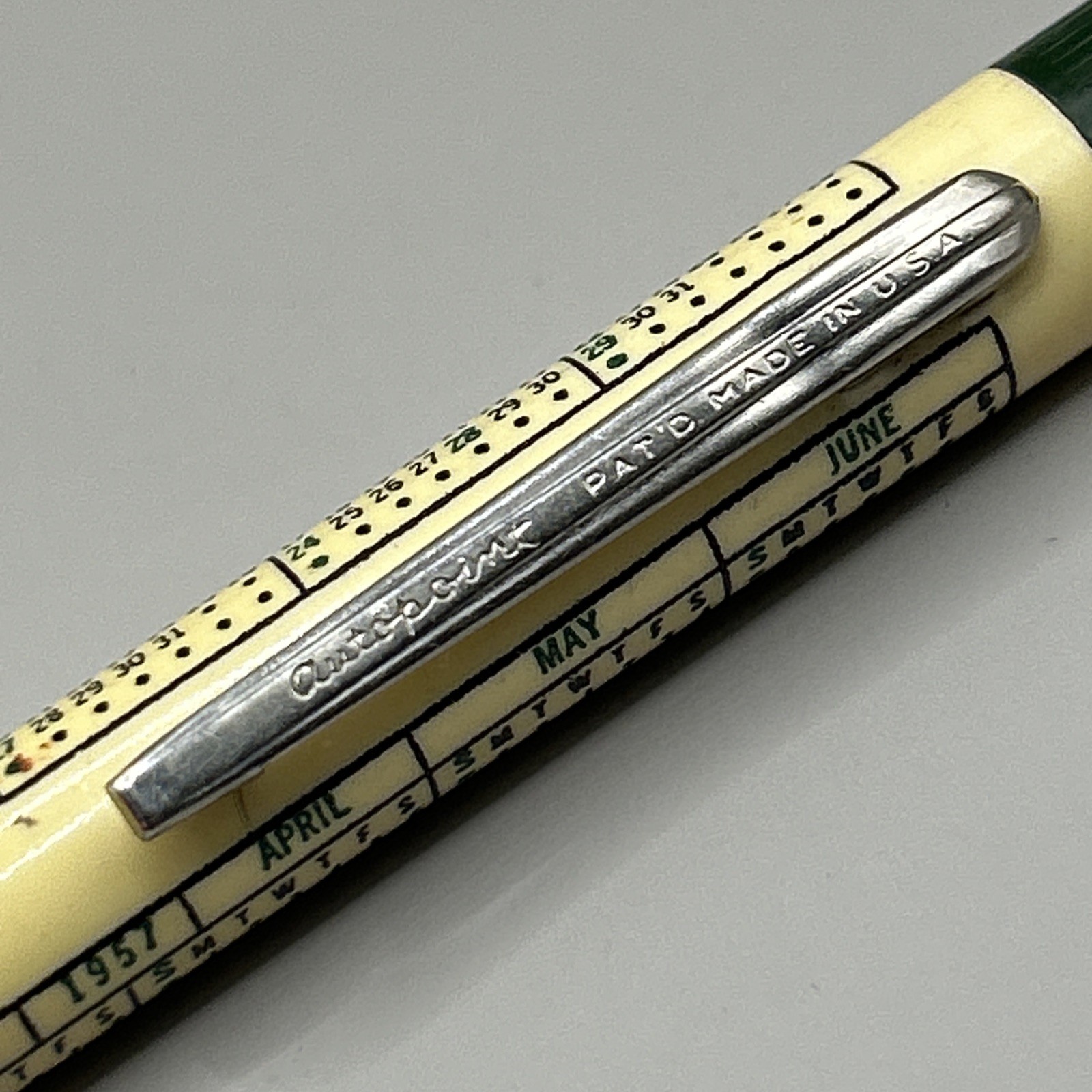 VTG 1957 Calendar Mechanical Pencil CARBIDE AND CARBON CHEMICALS