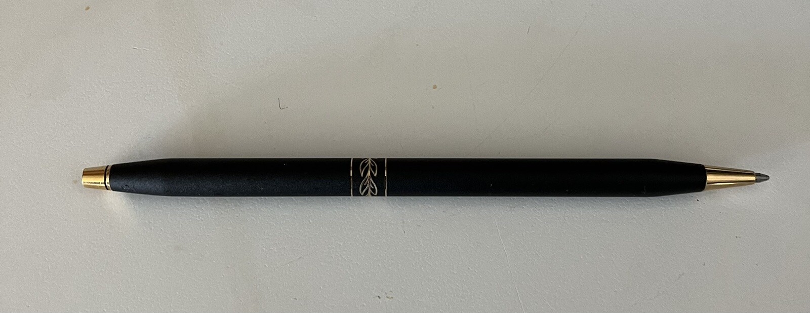 Cross Century Pencil Matte Black & Gold Mechanical Pencil And Gold Leaf Pen Set