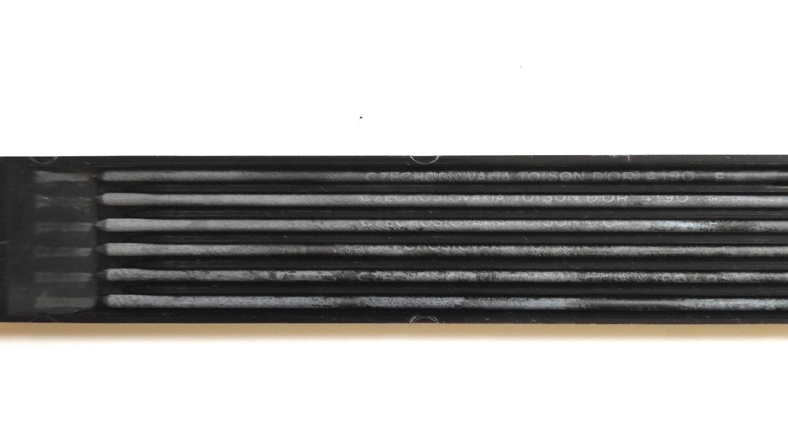 BOHEMIA WORKS Pencil Leads 4190 Set of 6 in 6 Plastic Boxes,Czechoslovakia 1970s