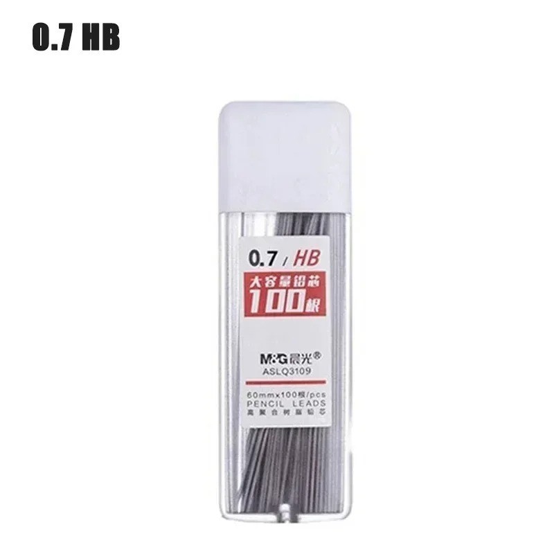 100pcs Box 0.7 HB Black Mechanical Pencil Lead Refills Tube Case US